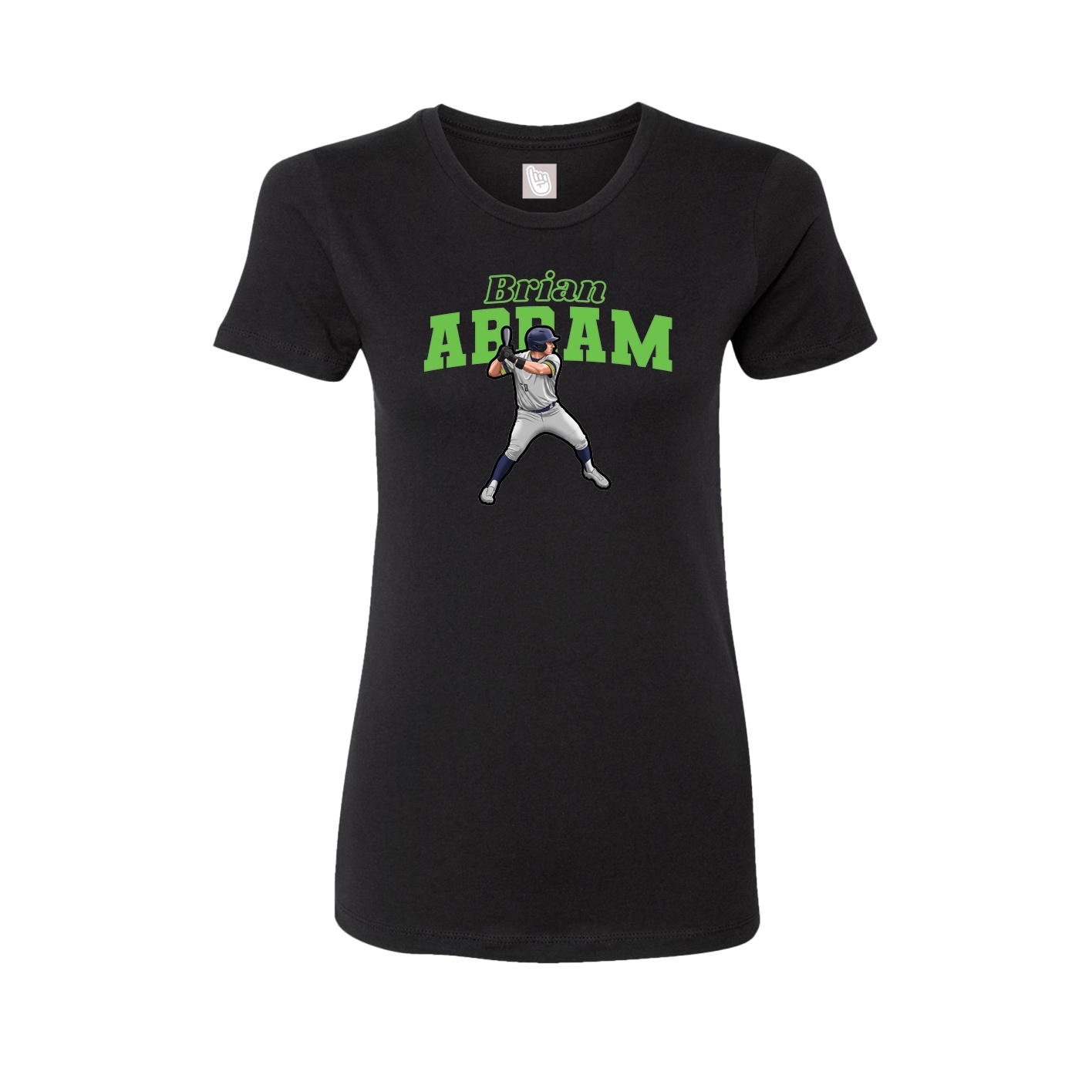 Fitted Women's Tee — Name Arch in Black