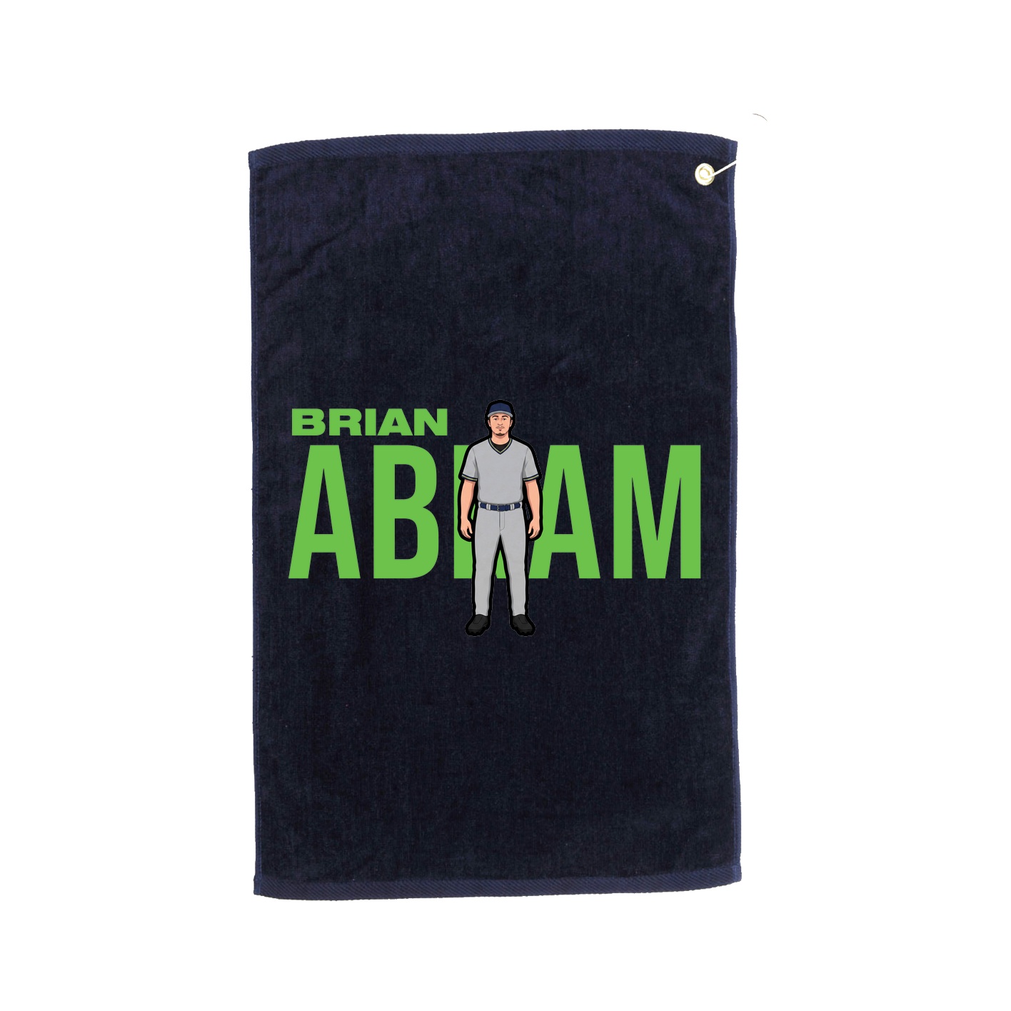 Golf Towel — Player Name in Navy