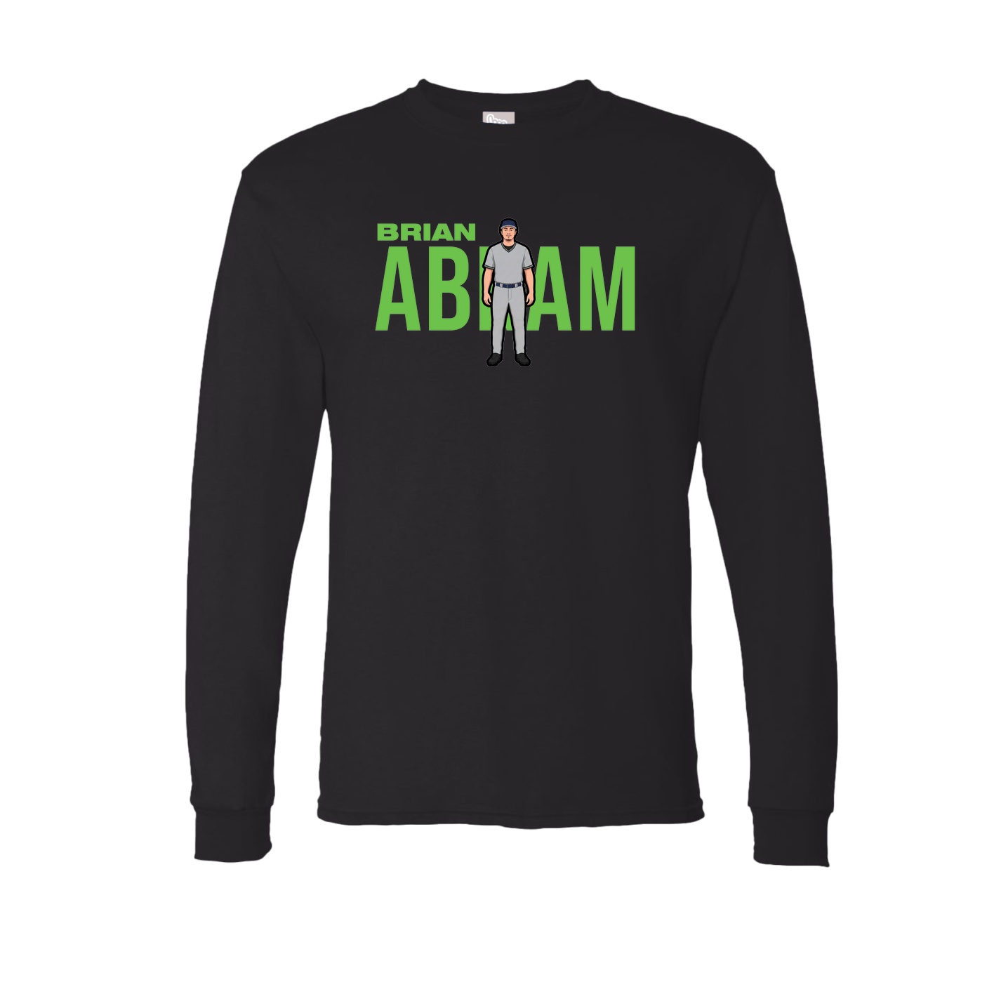 Long Sleeve Tee — Player Name in Black