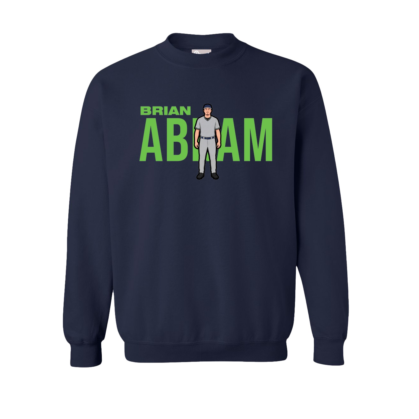 Fleece Crew — Player Name in Navy
