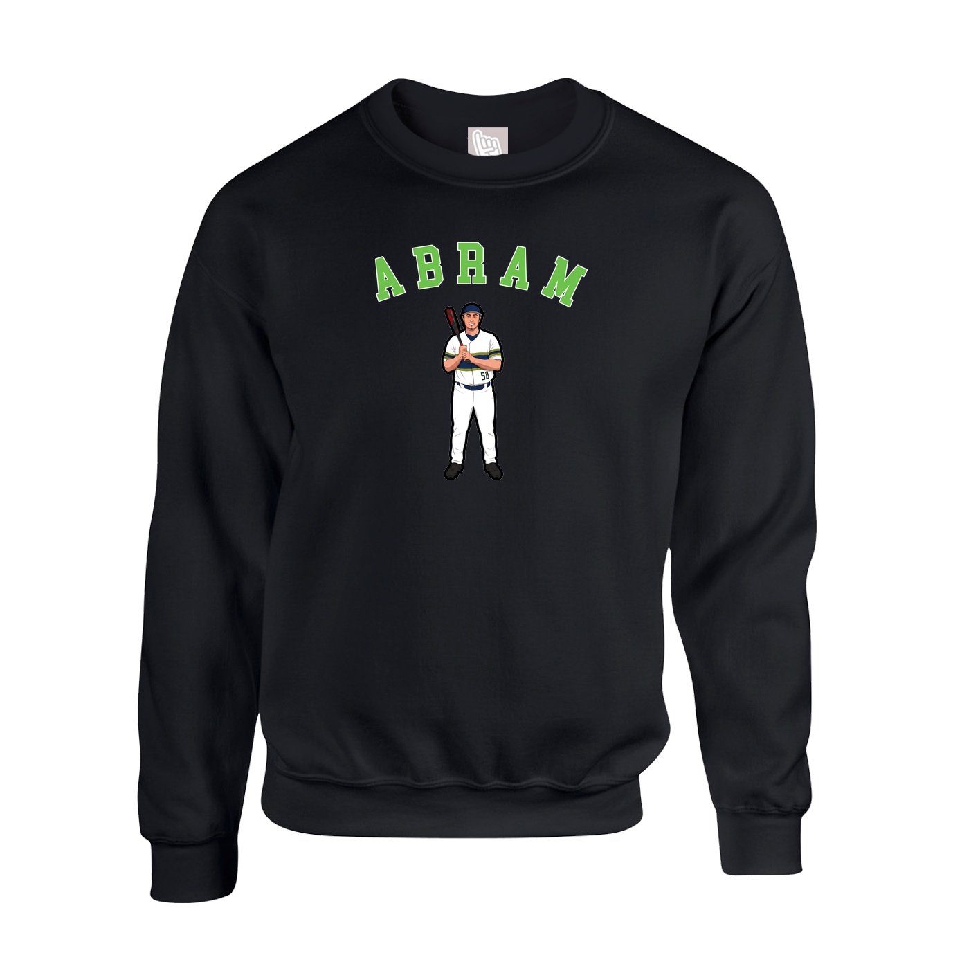 Fleece Crew — Shirsey Arch in Black