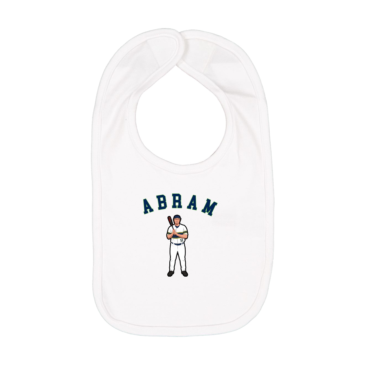 Infant Bib — Shirsey Arch in White