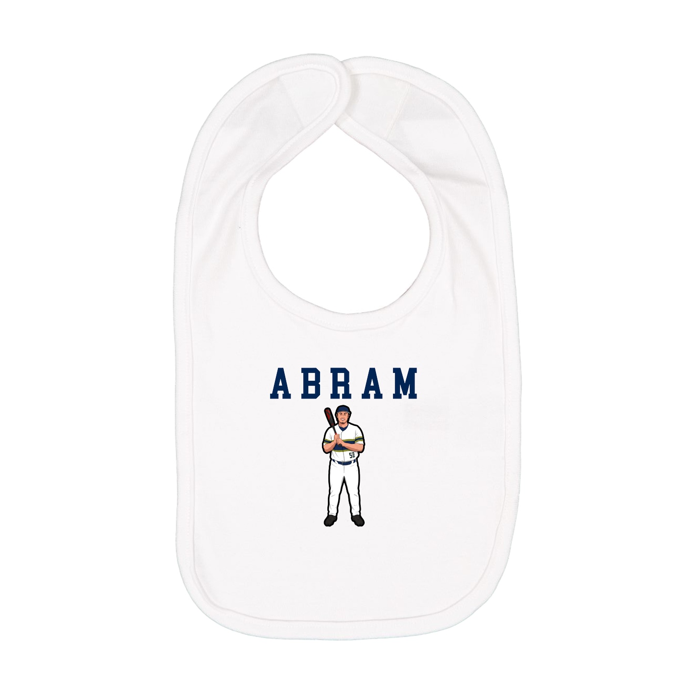 Infant Bib — Shirsey in White