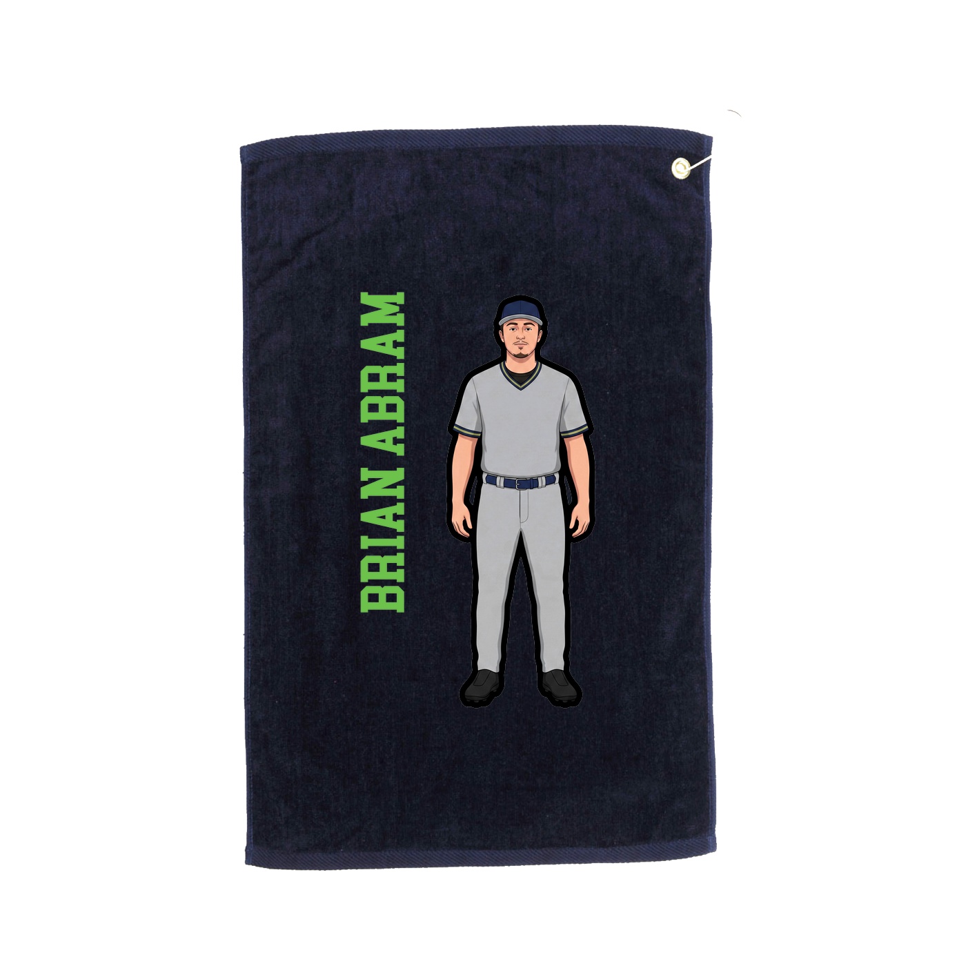 Golf Towel — Name Vertical in Navy