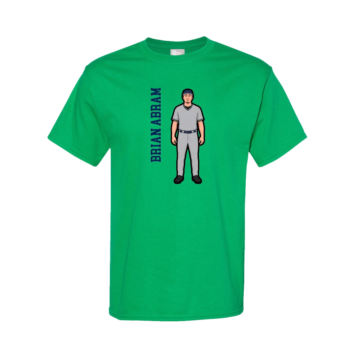 Tee — Name Vertical in Green