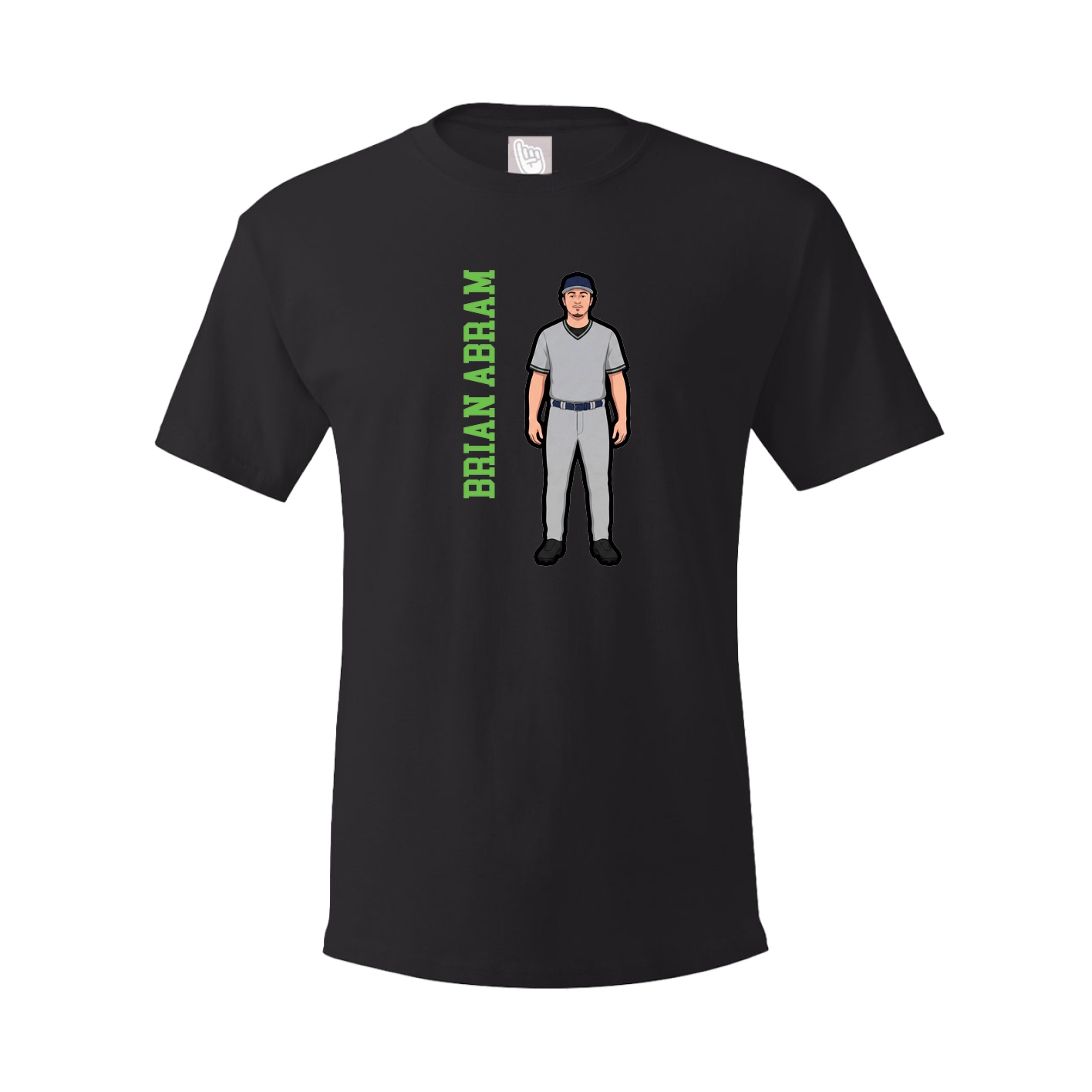 Youth Tee — Name Vertical in Black