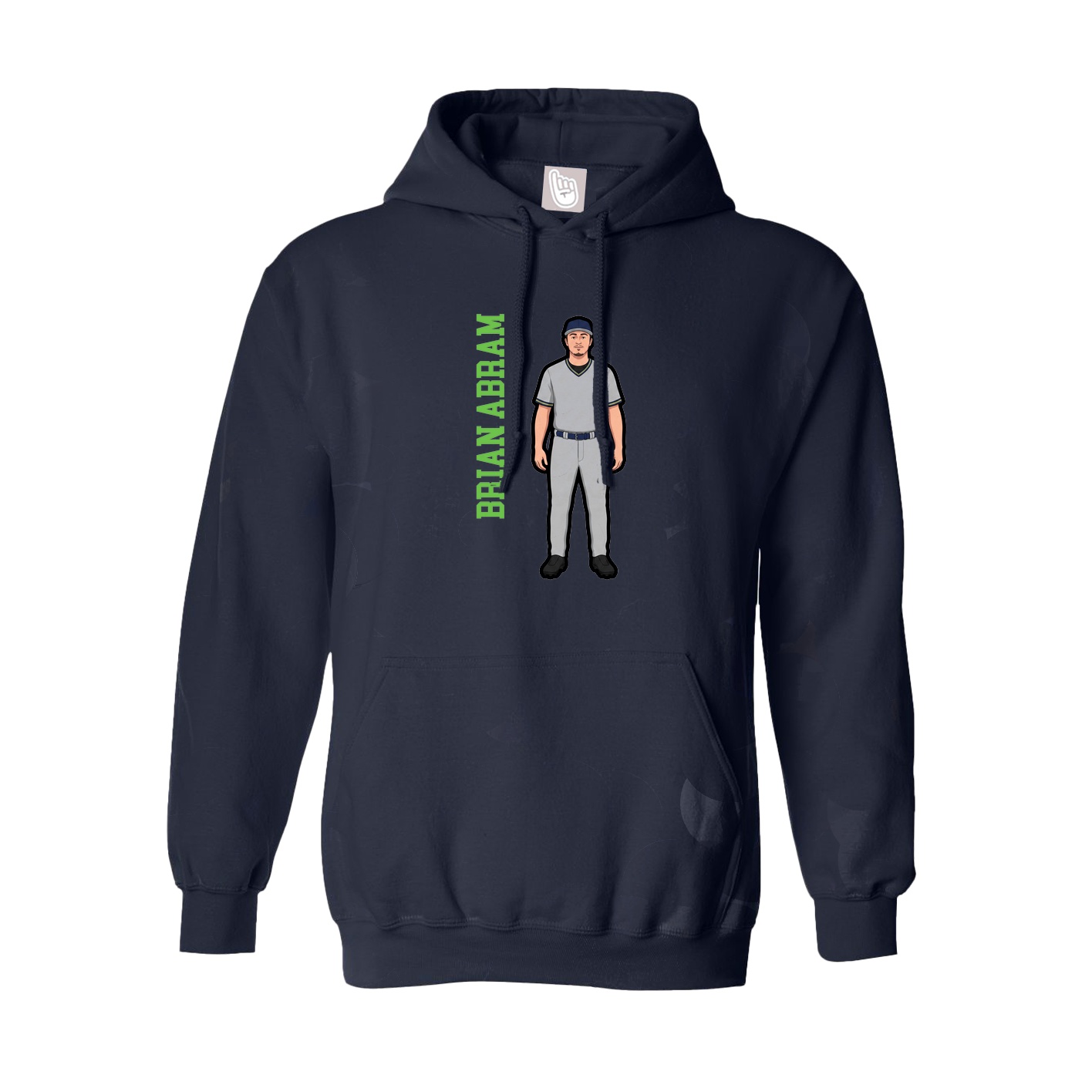 Youth Hoodie — Name Vertical in Navy