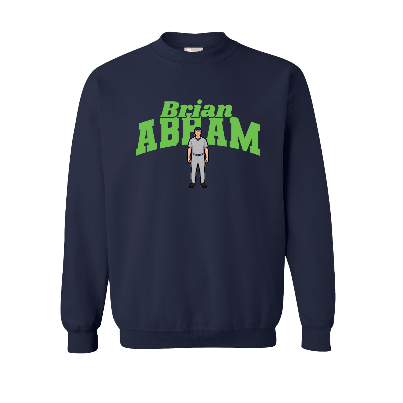 Fleece Crew — Signature Arch in Navy