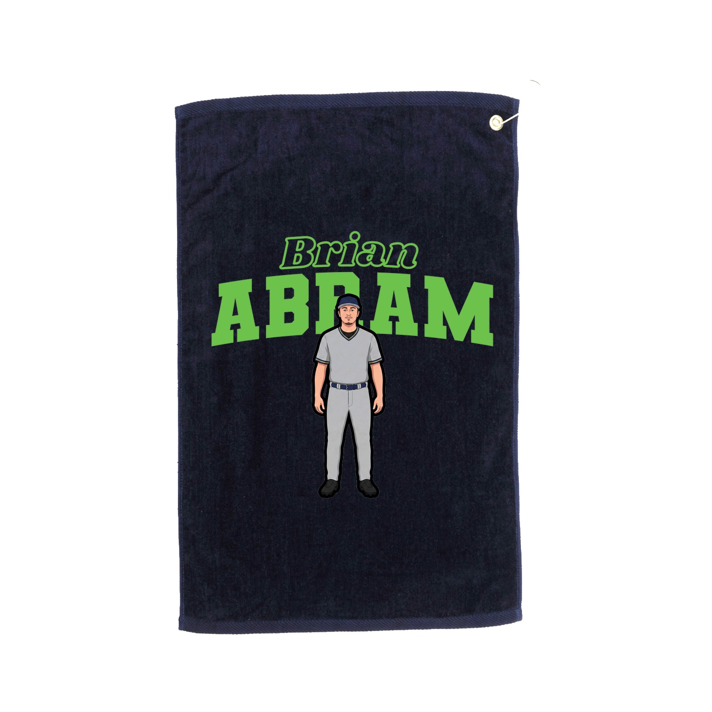 Golf Towel — Name Arch in Navy