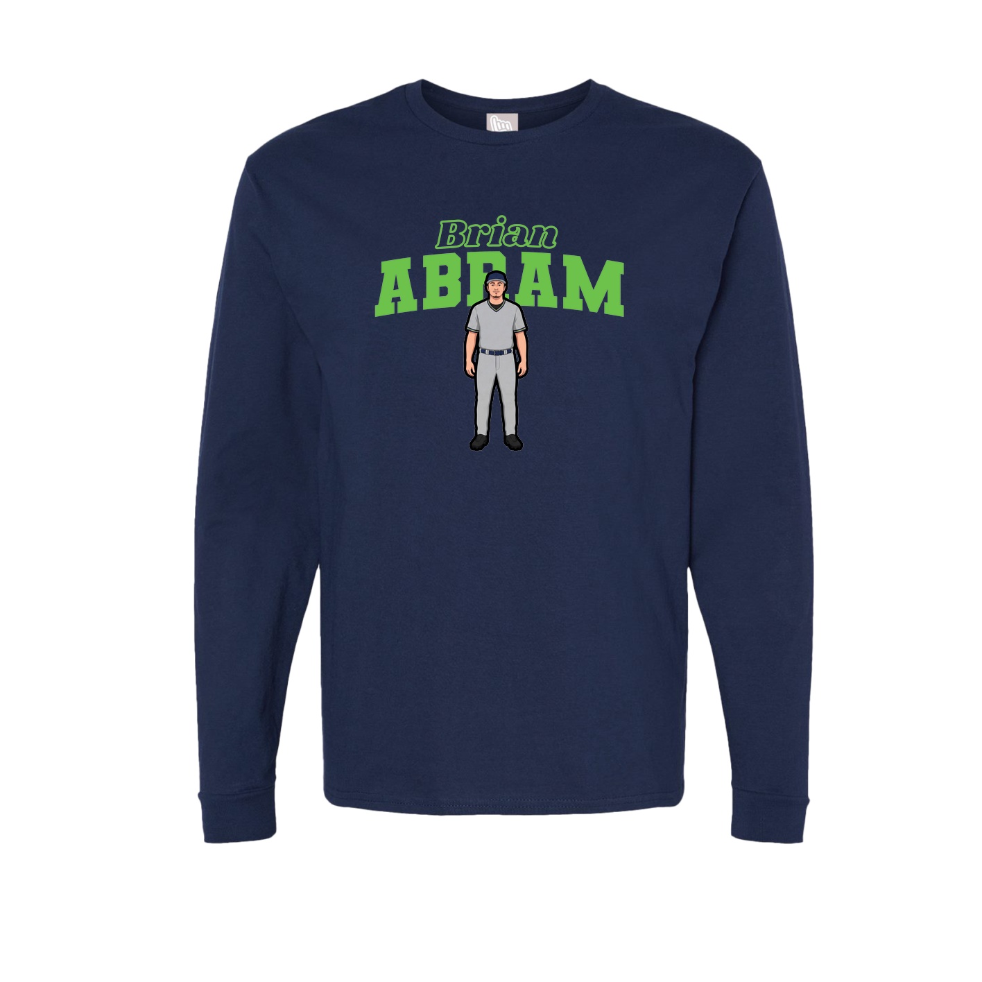 Long Sleeve Tee — Name Arch in Navy