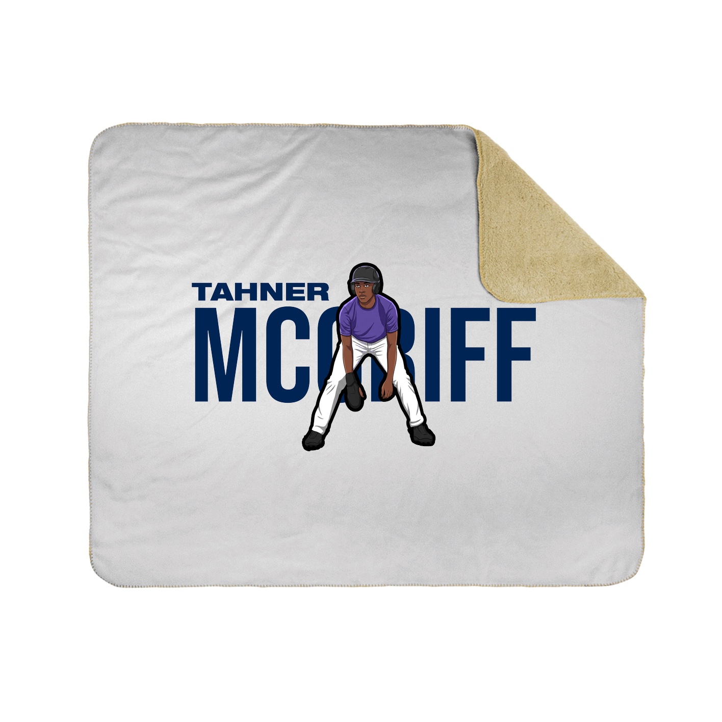 Throw Blanket — Player Name in White