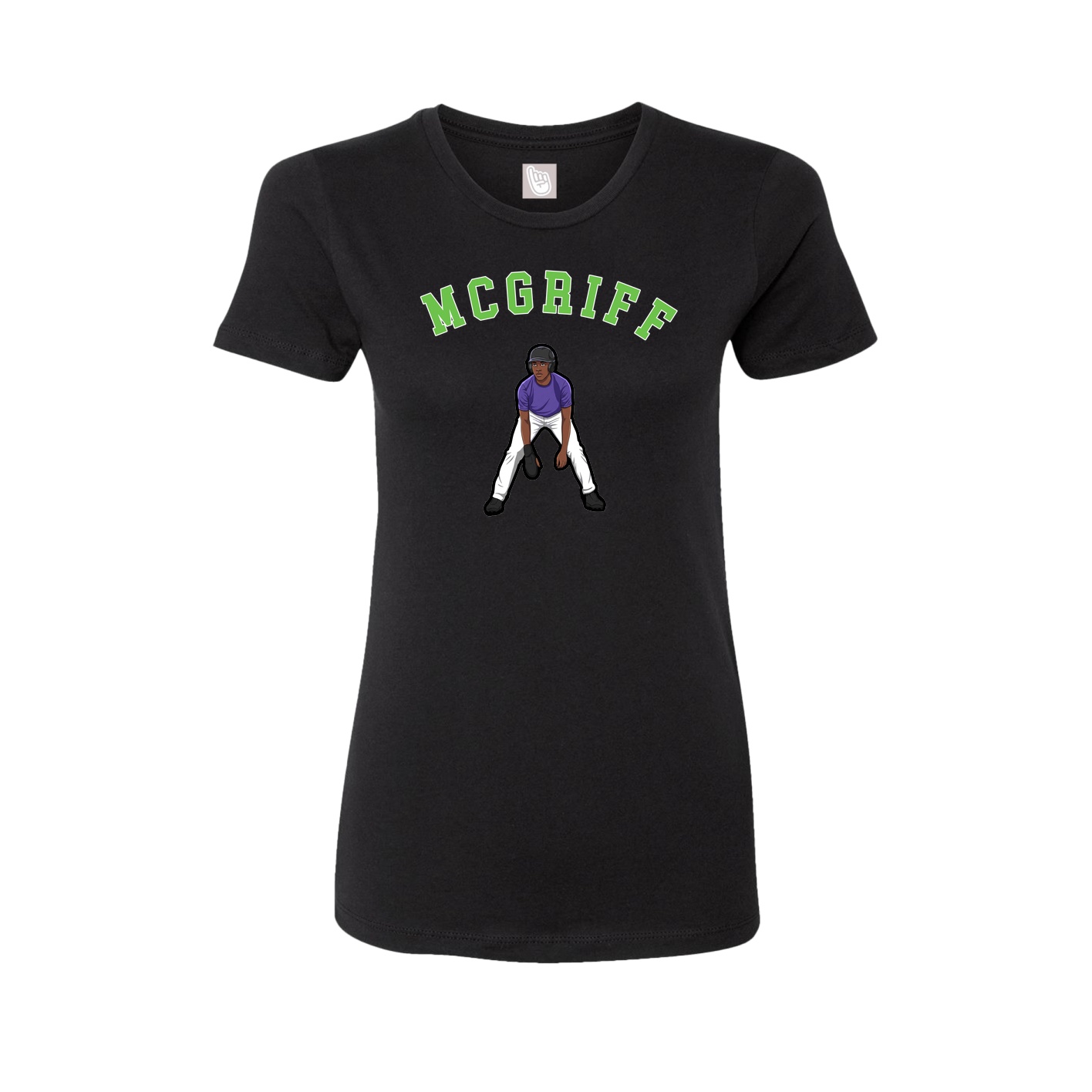 Fitted Women's Tee — Shirsey Arch in Black