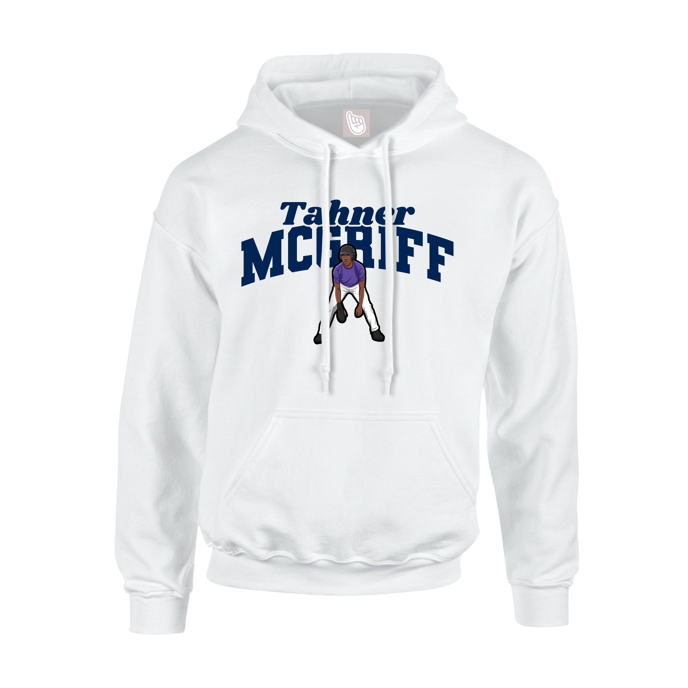 Hoodie — Signature Arch in White