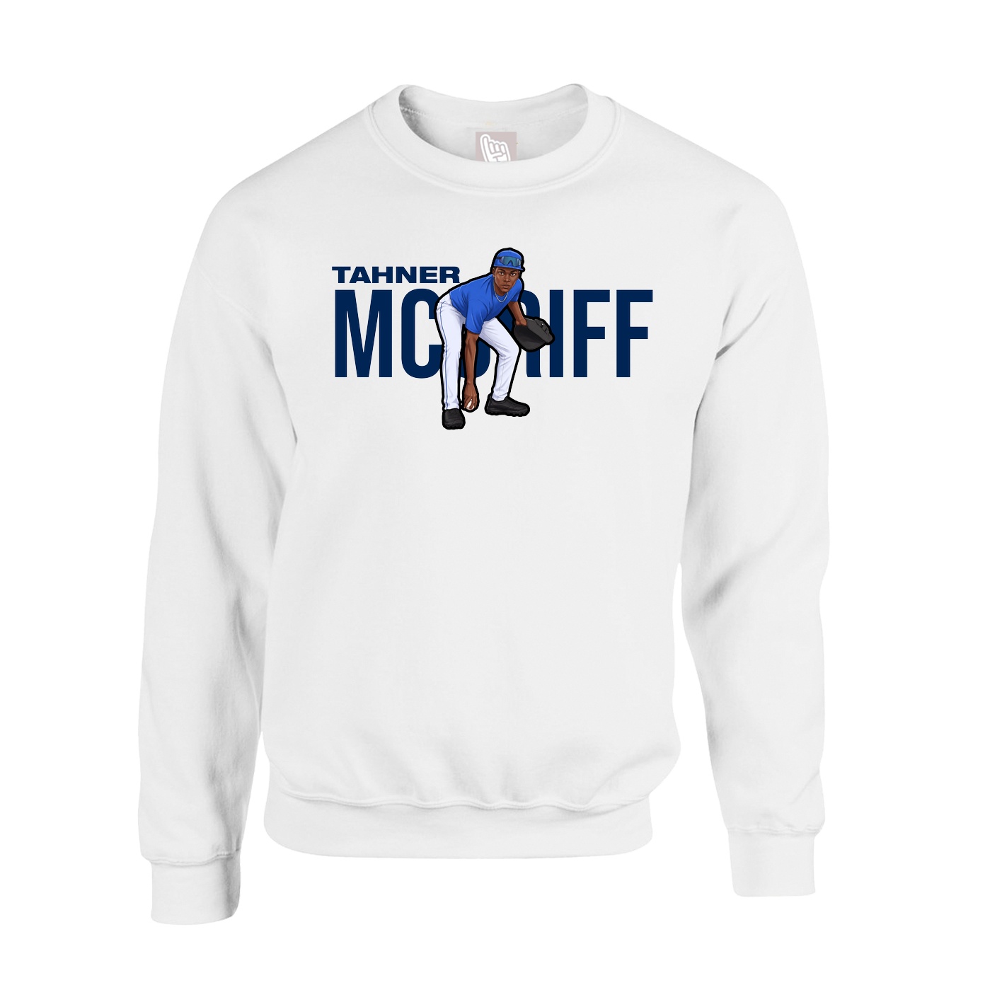 Fleece Crew — Player Name in White
