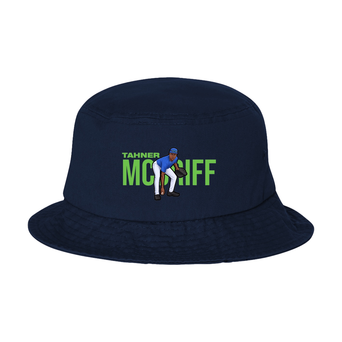 Bucket Cap — Player Name in Navy