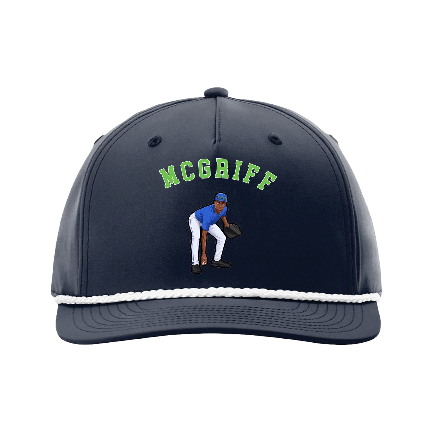 Five-Panel Classic Rope Cap — Shirsey Arch in Navy