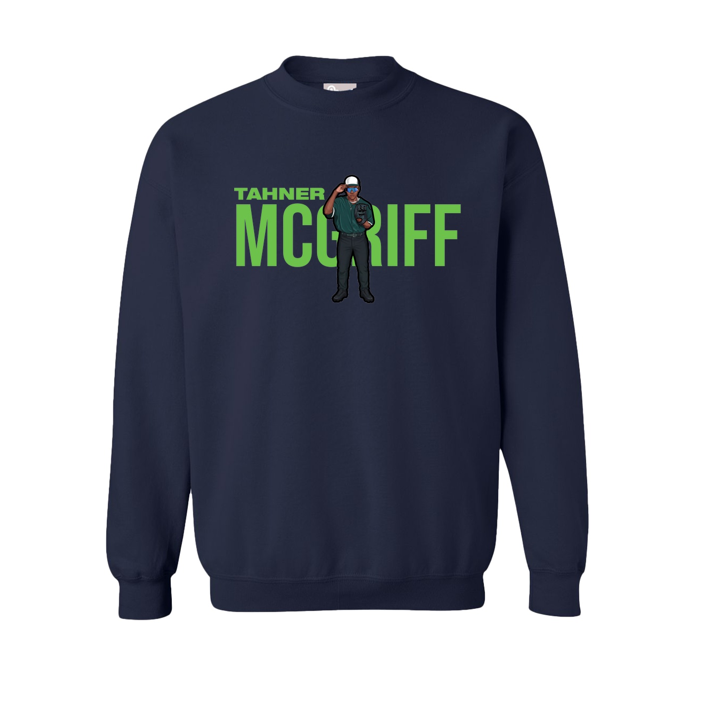 Fleece Crew — Player Name in Navy