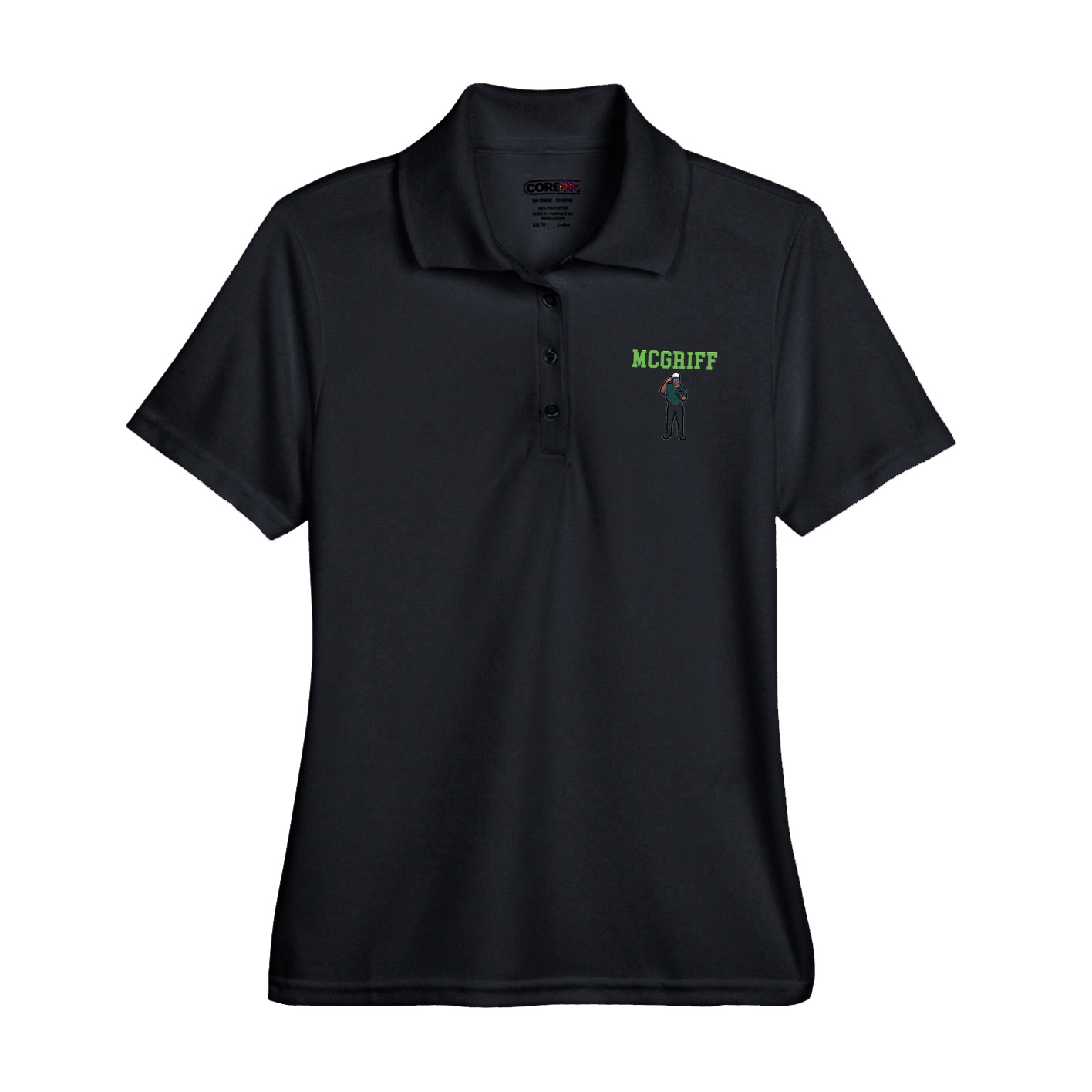 Womens Performance Polo — Shirsey in Black