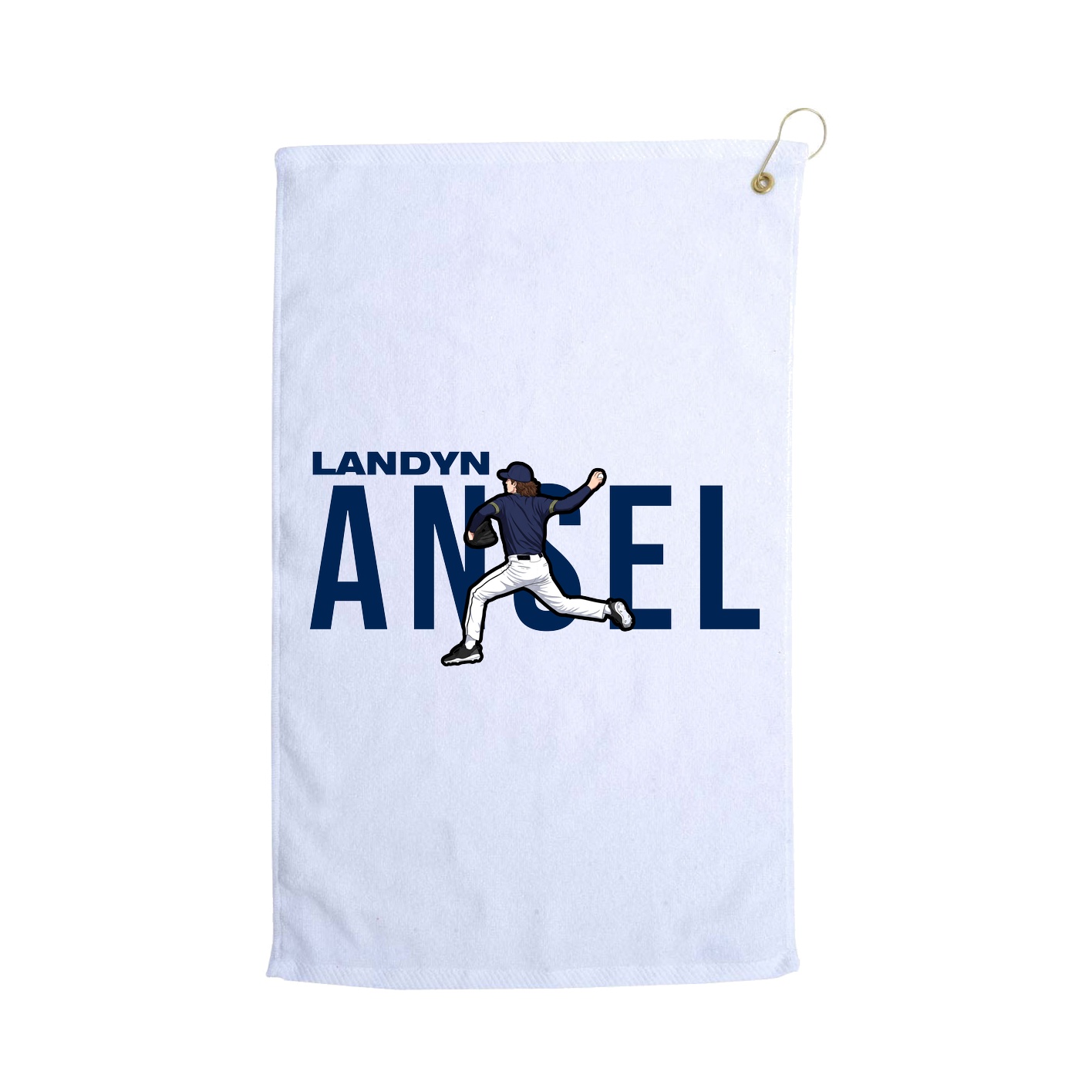Golf Towel — Player Name in White