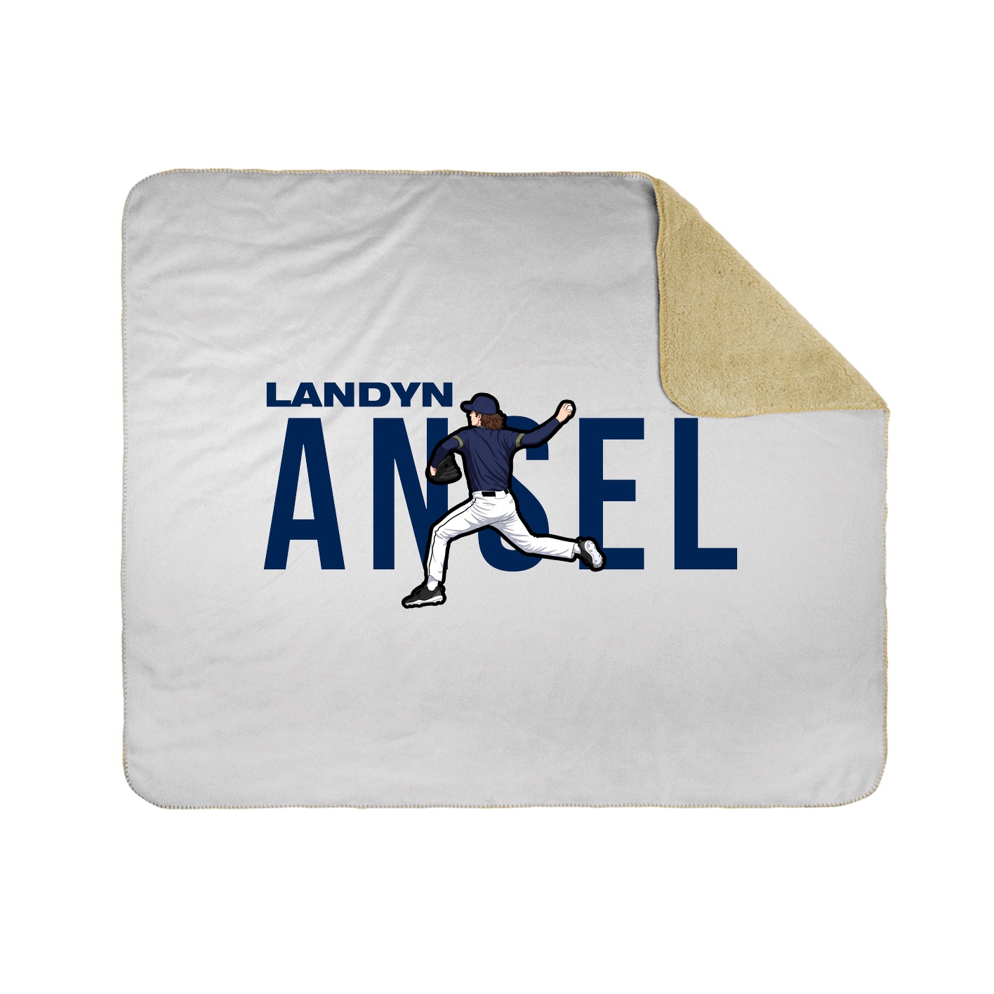 Throw Blanket — Player Name in White