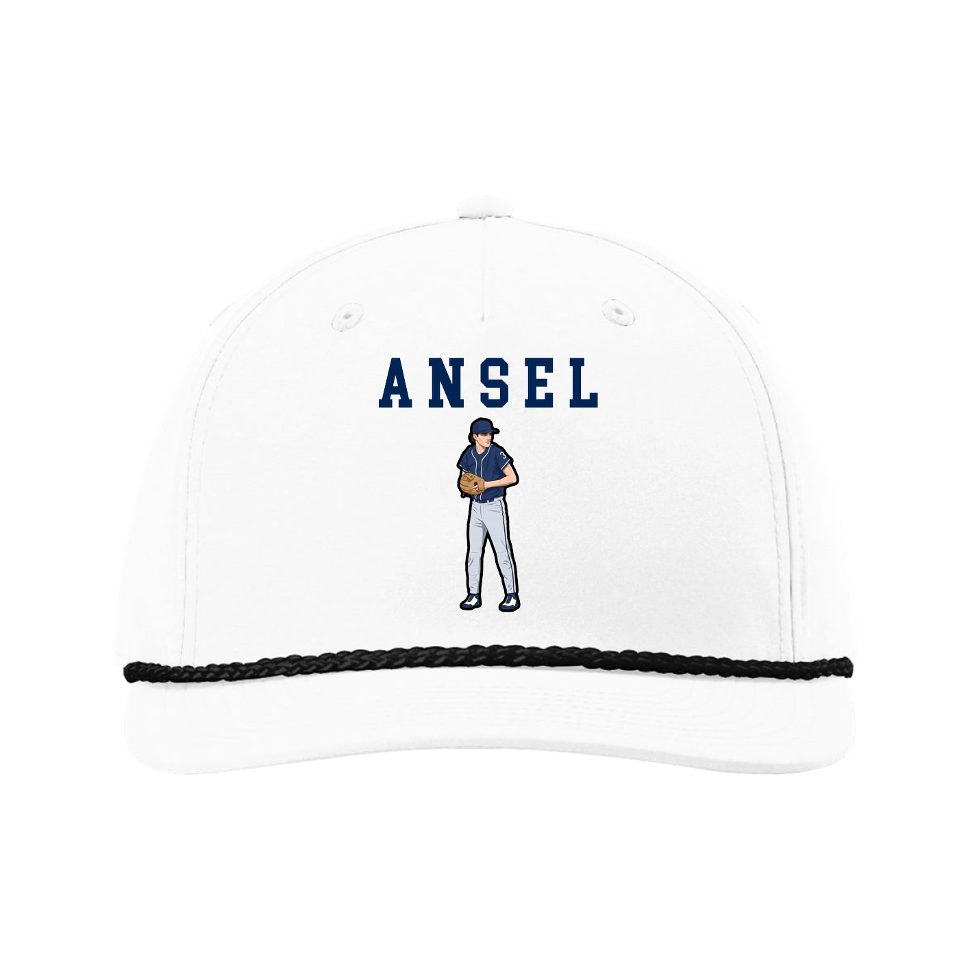 Five-Panel Classic Rope Cap — Shirsey in White