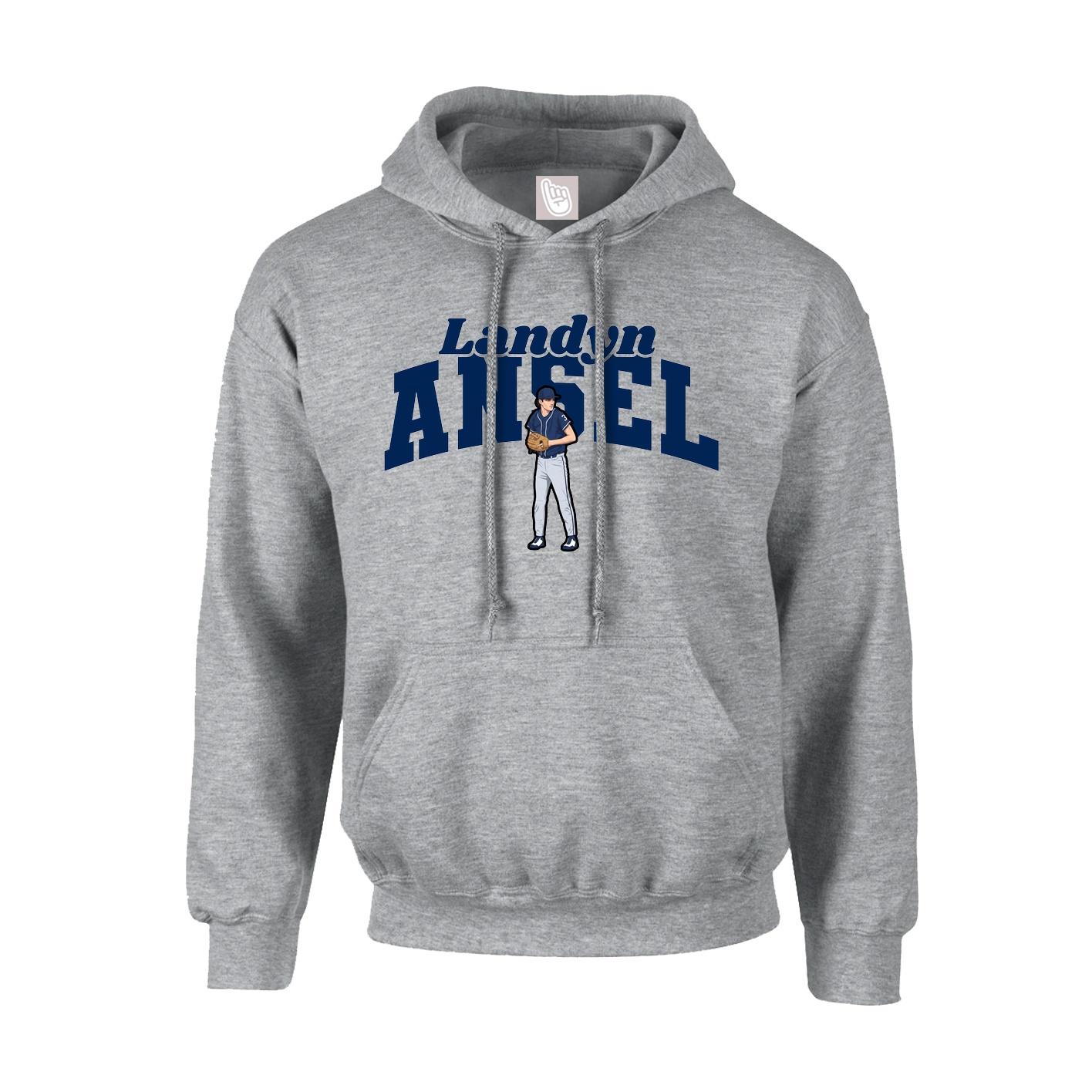 Youth Hoodie — Signature Arch in Grey