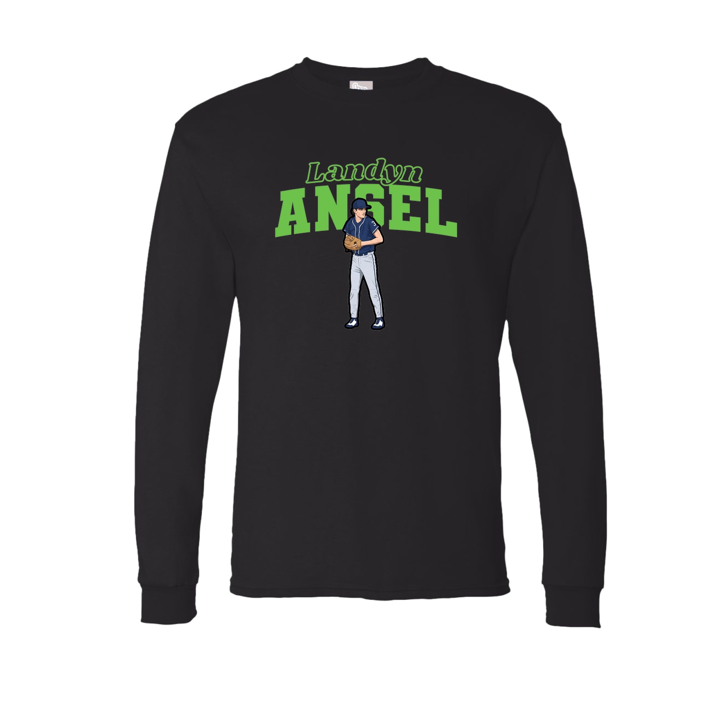 Long Sleeve Tee — Name Arch in Black