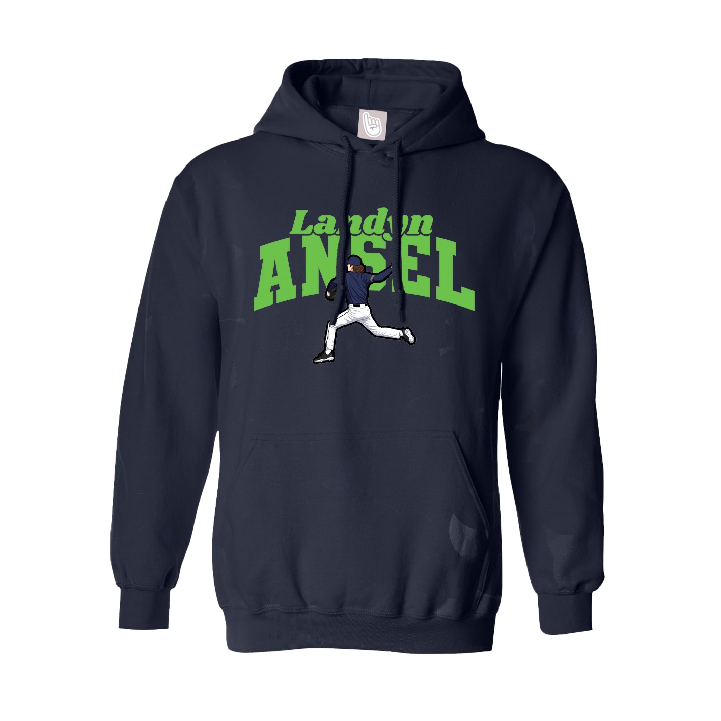 Youth Hoodie — Signature Arch in Navy