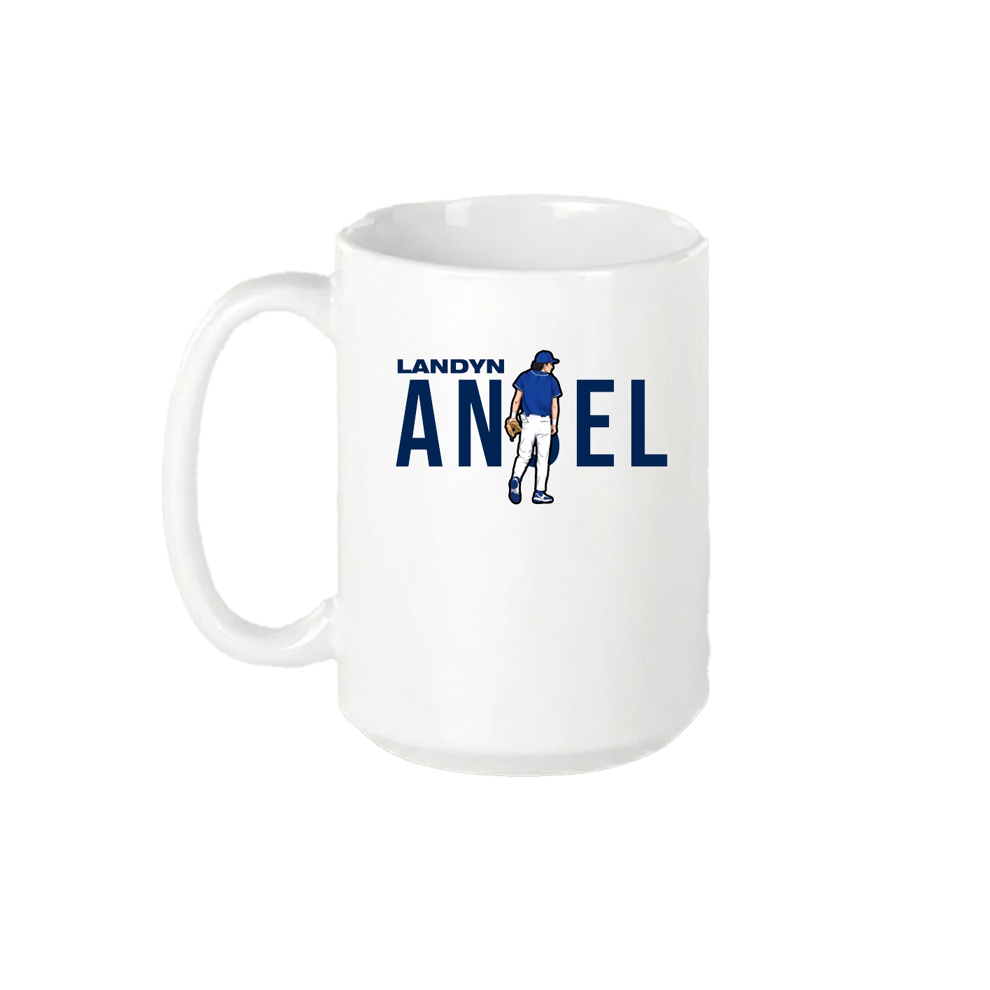 15oz Coffee Mug — Player Name in White