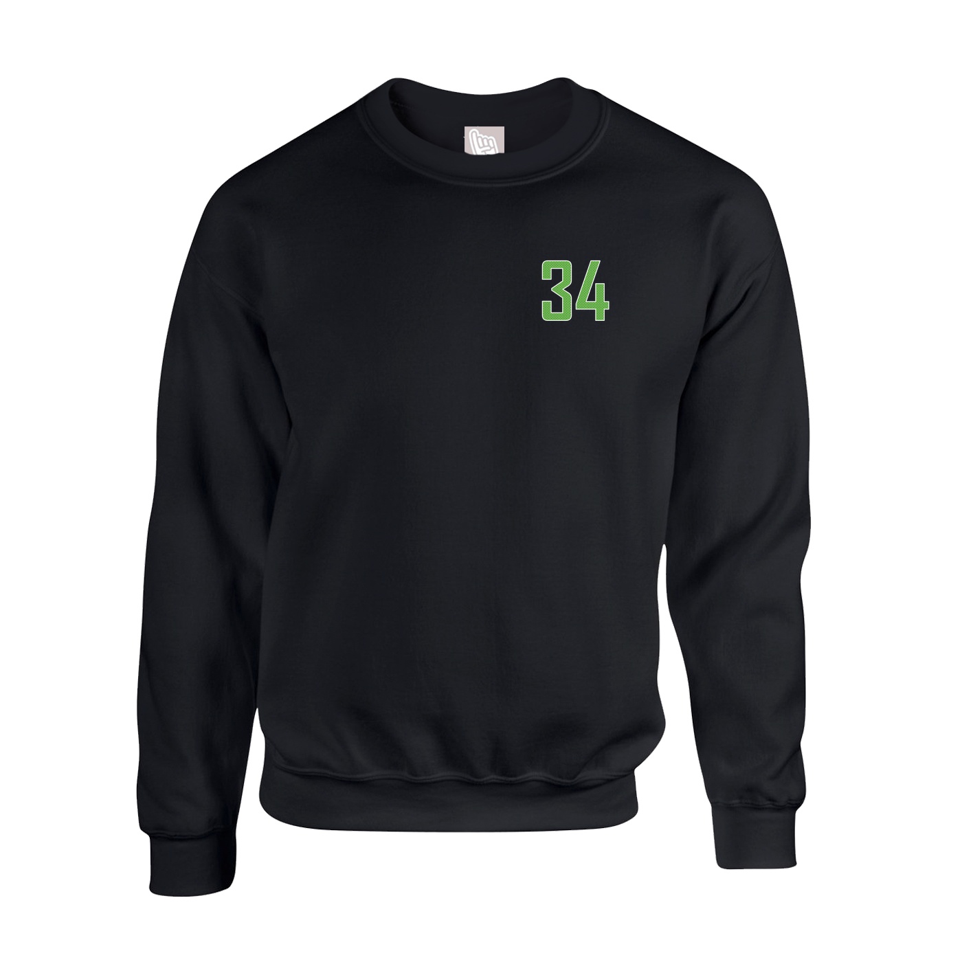 Fleece Crew — Front Shirsy in Black
