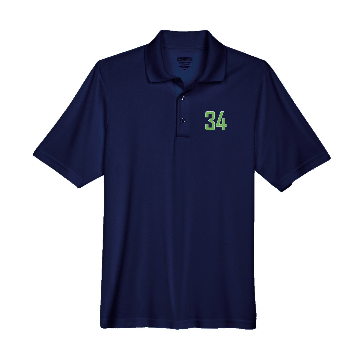 Performance Polo — Front Shirsy in Navy