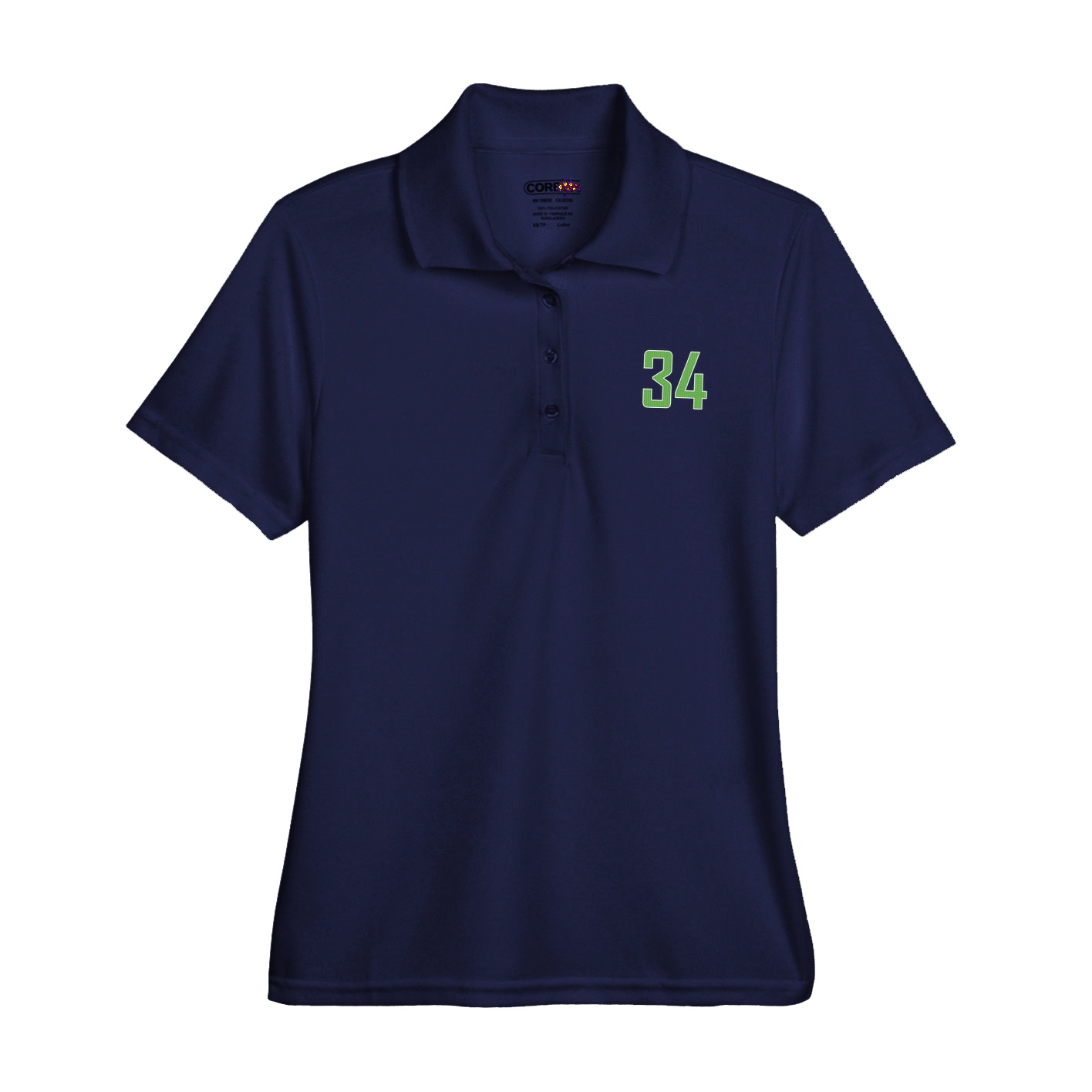 Womens Performance Polo — Front Shirsy in Navy