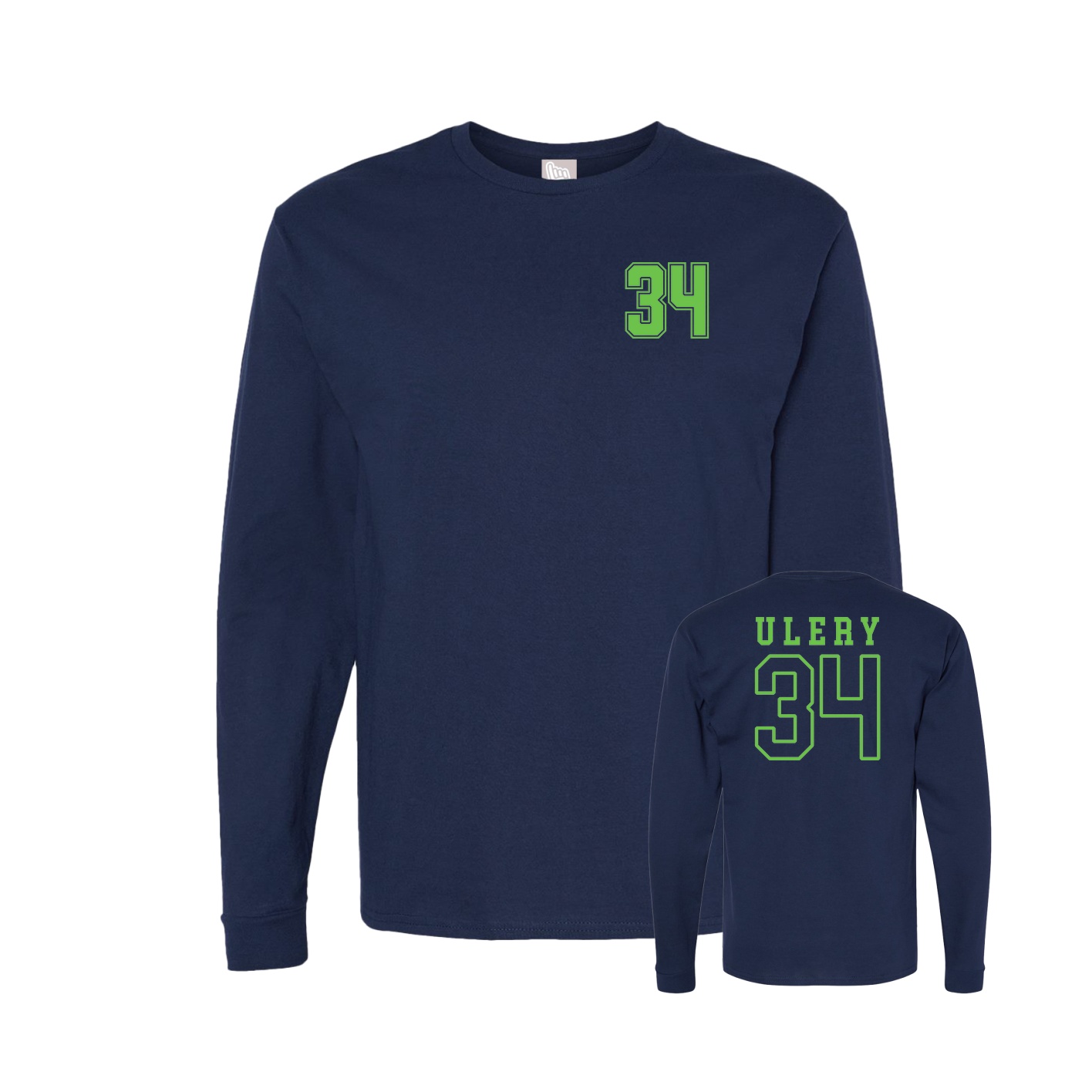 Long Sleeve Tee — Chest Back in Navy