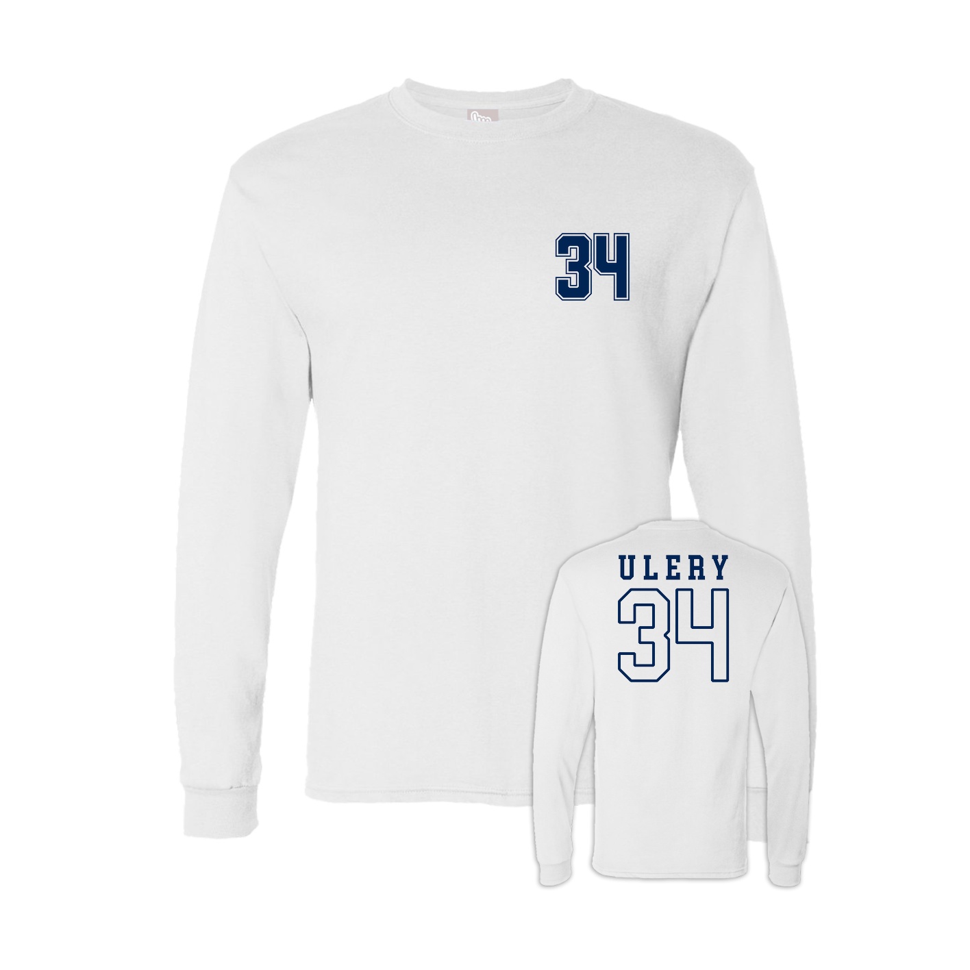 Long Sleeve Tee — Chest Back in White
