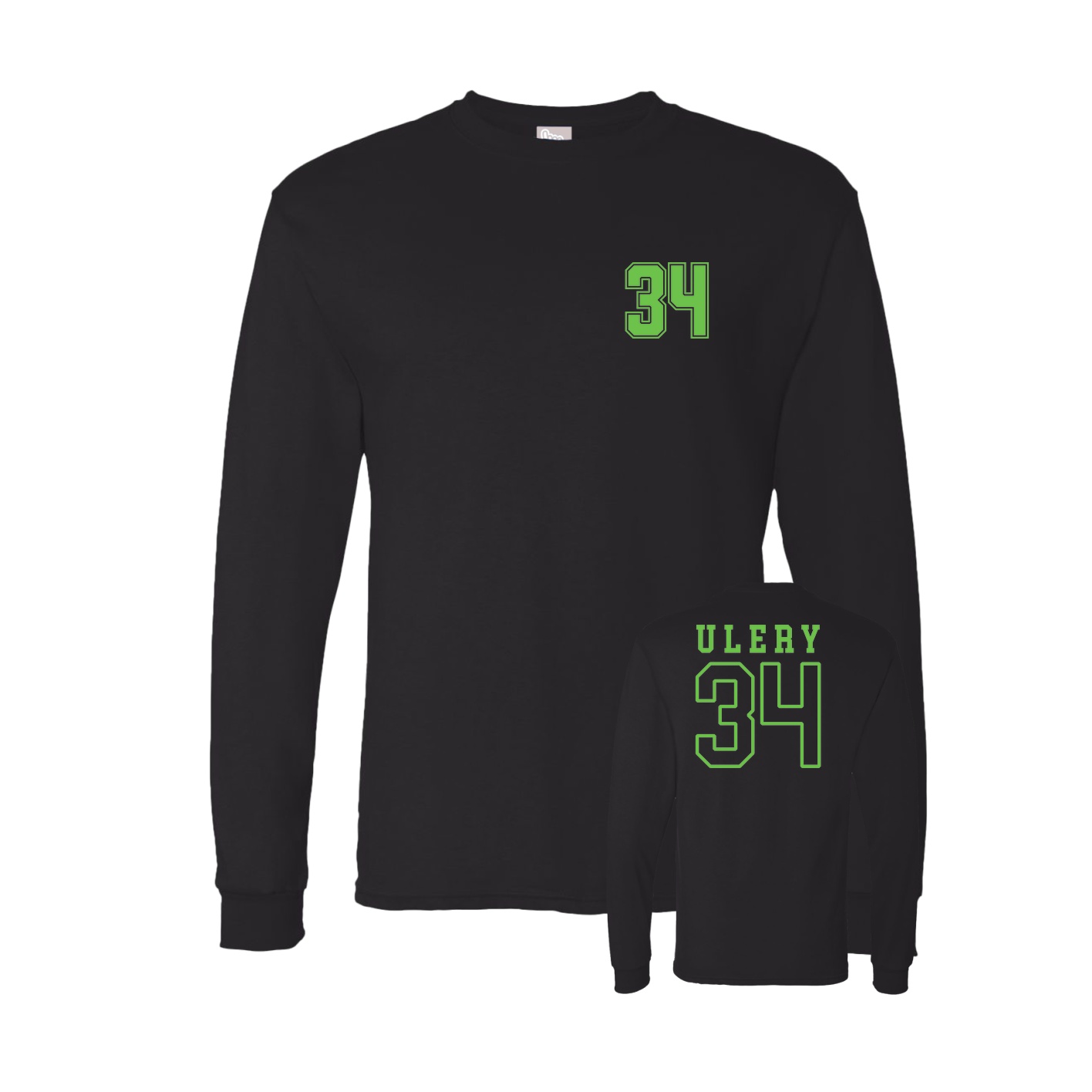 Long Sleeve Tee — Chest Back in Black