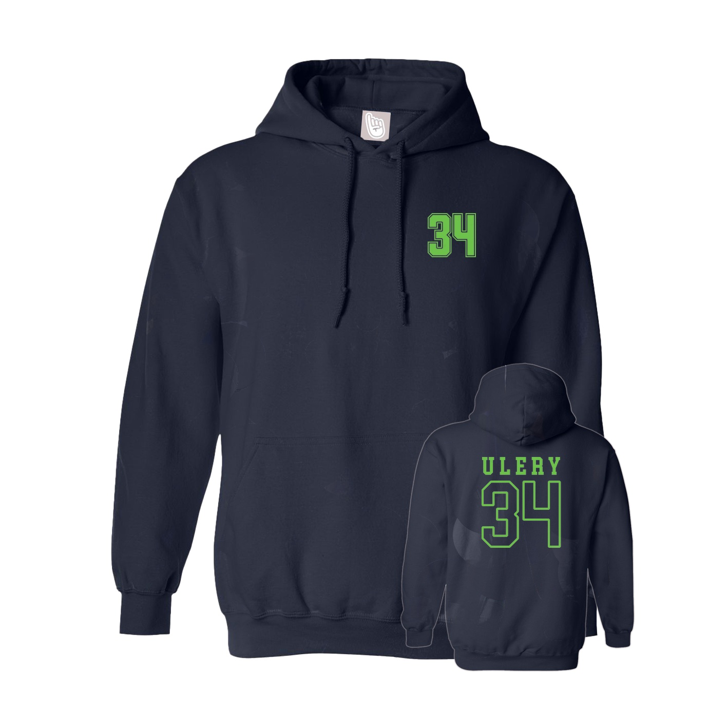 Hoodie — Chest Back in Navy