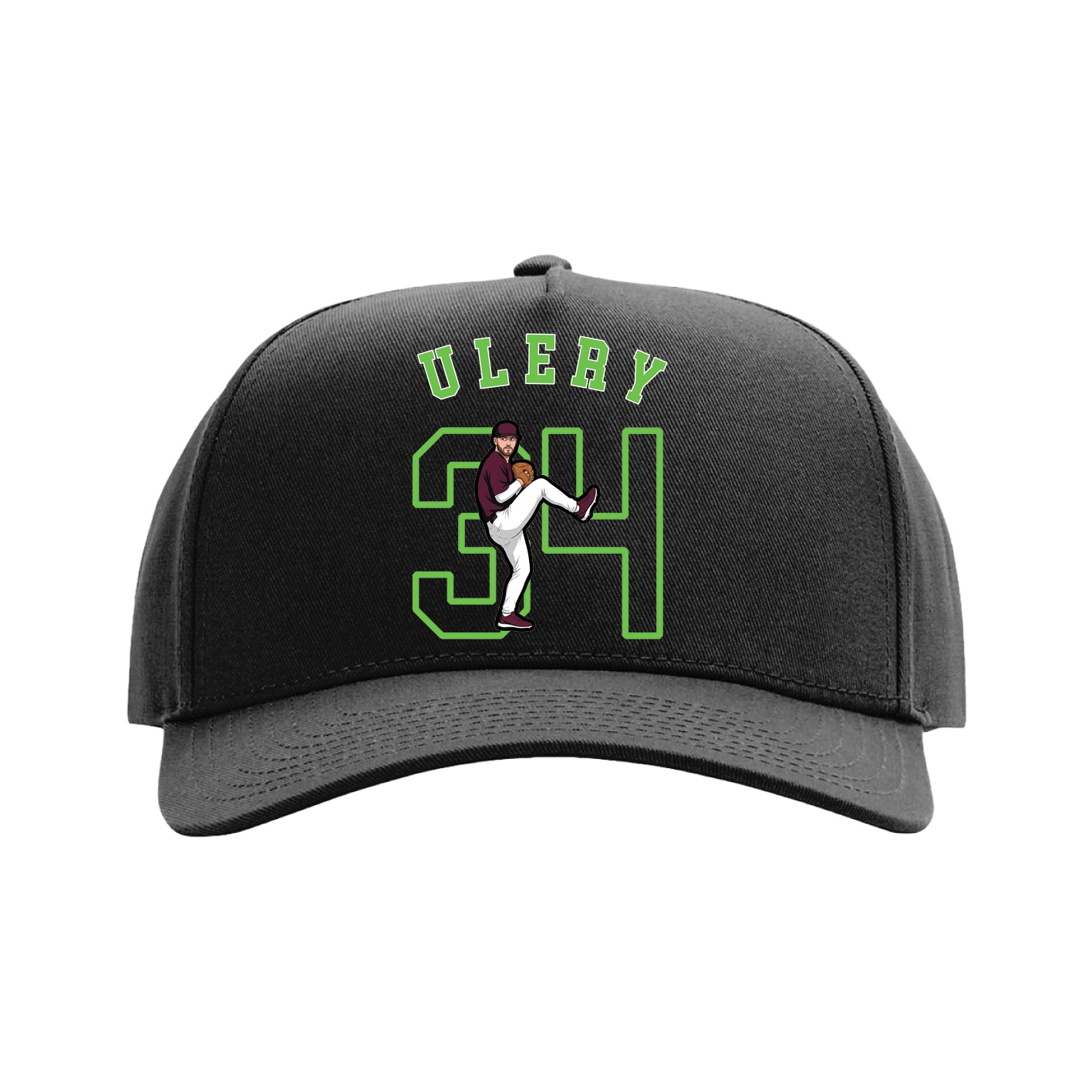 Full Fabric Five-Panel Champ Cap — Shirsey Arch in Black