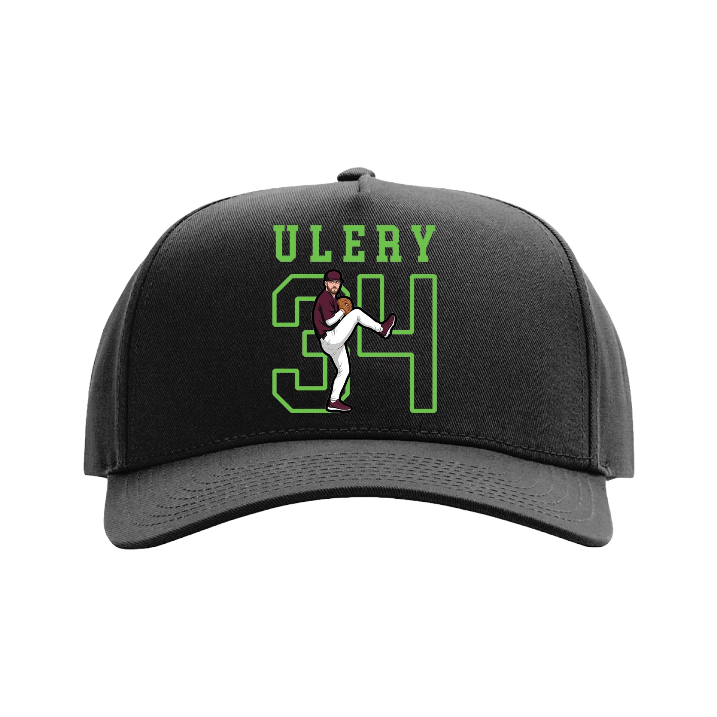 Full Fabric Five-Panel Champ Cap — Shirsey in Black