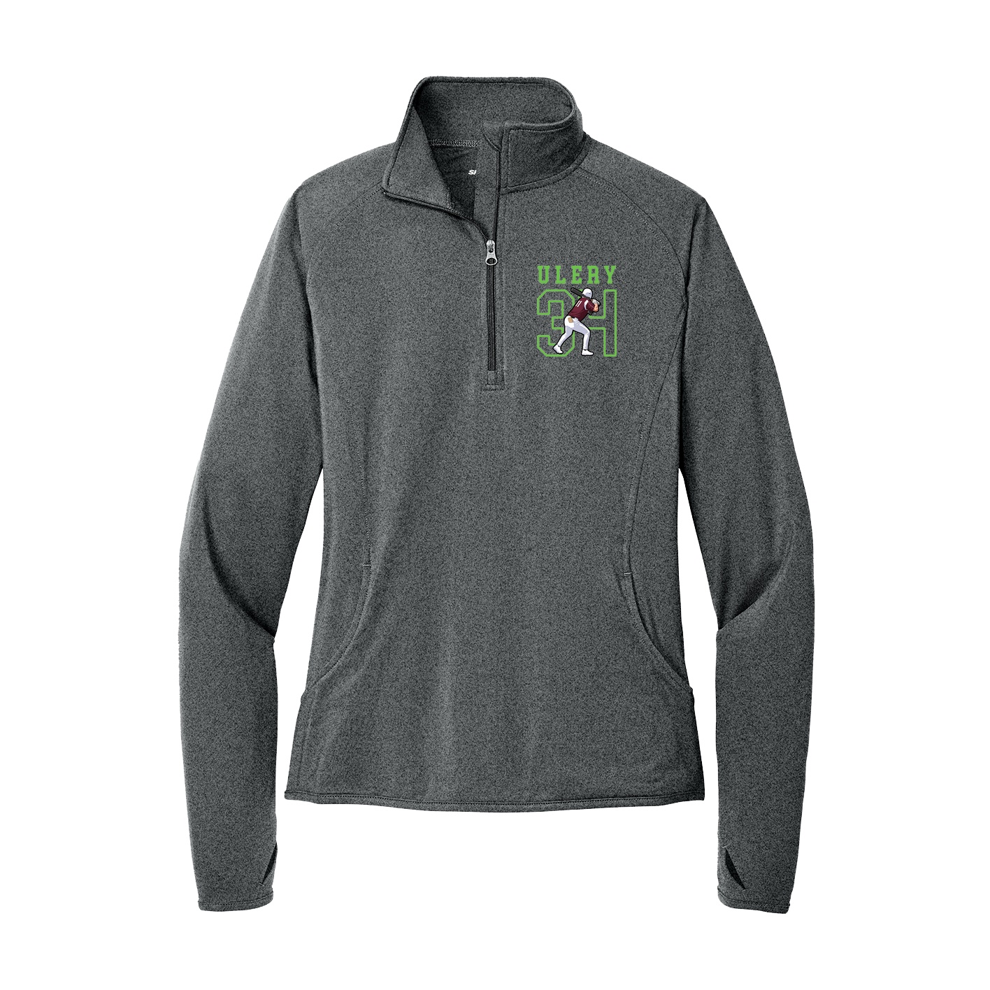 Women's Q-Zip Pullover — Shirsey in Grey