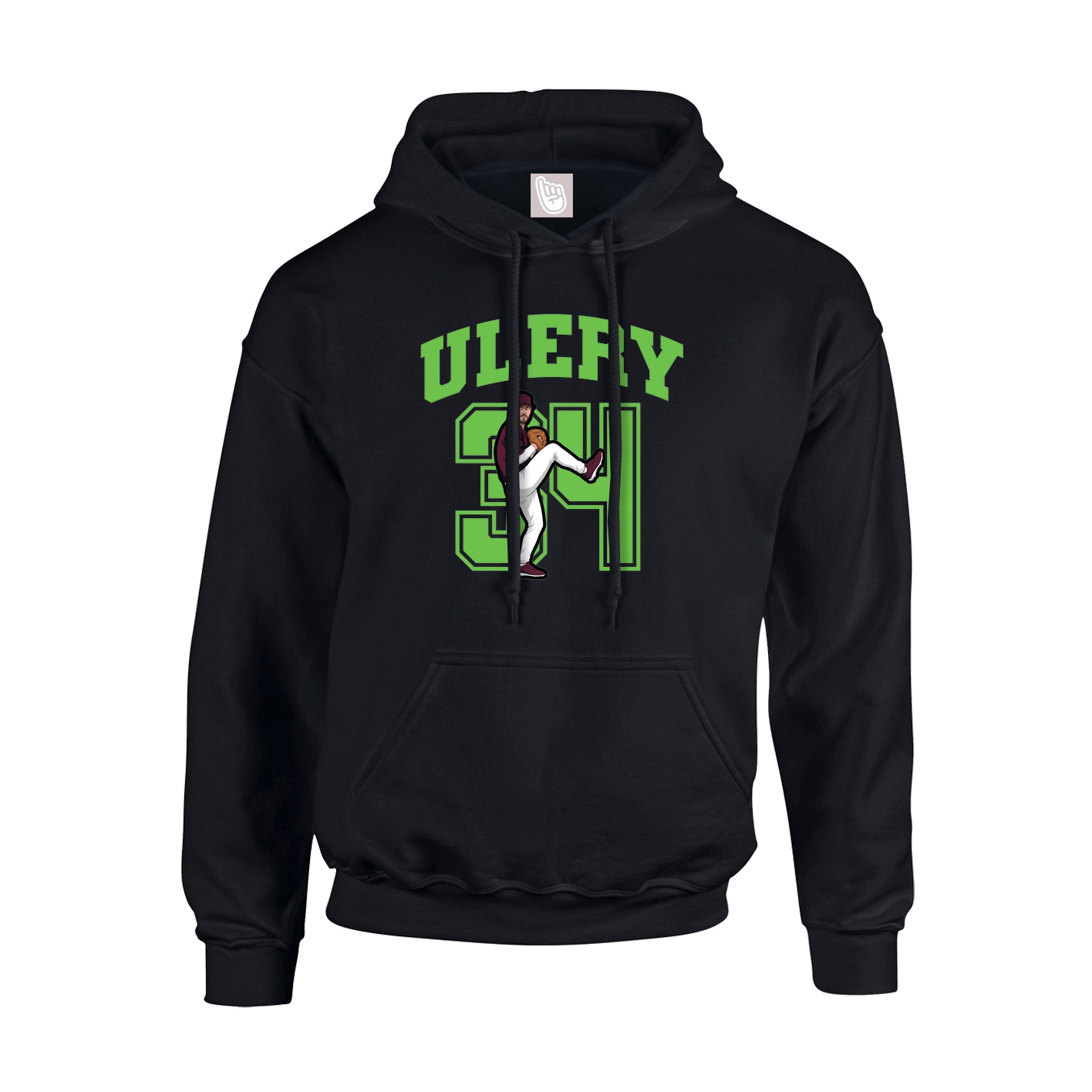 Youth Hoodie — Number in Black