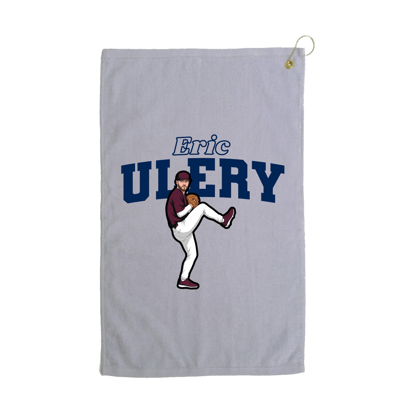 Golf Towel — Name Arch in Grey