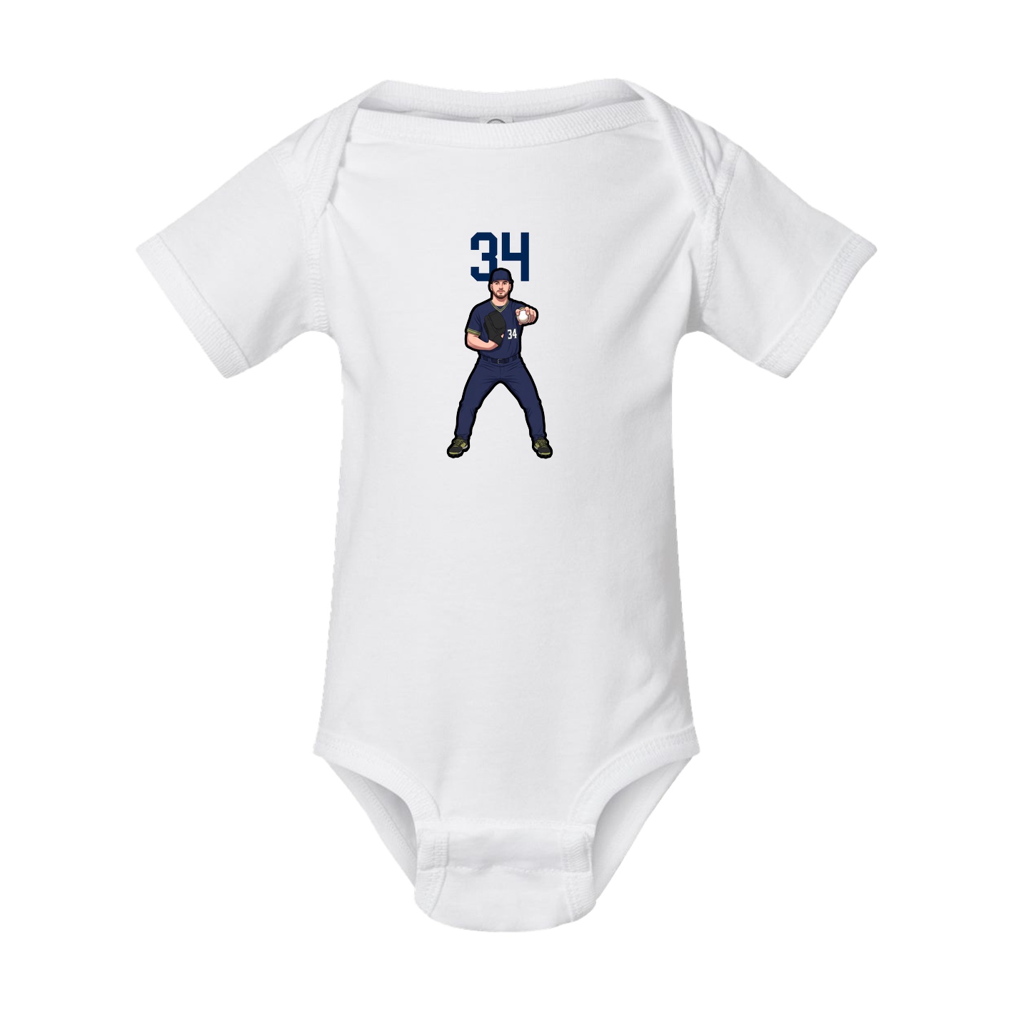 Baby Onesie — Number Top in White
