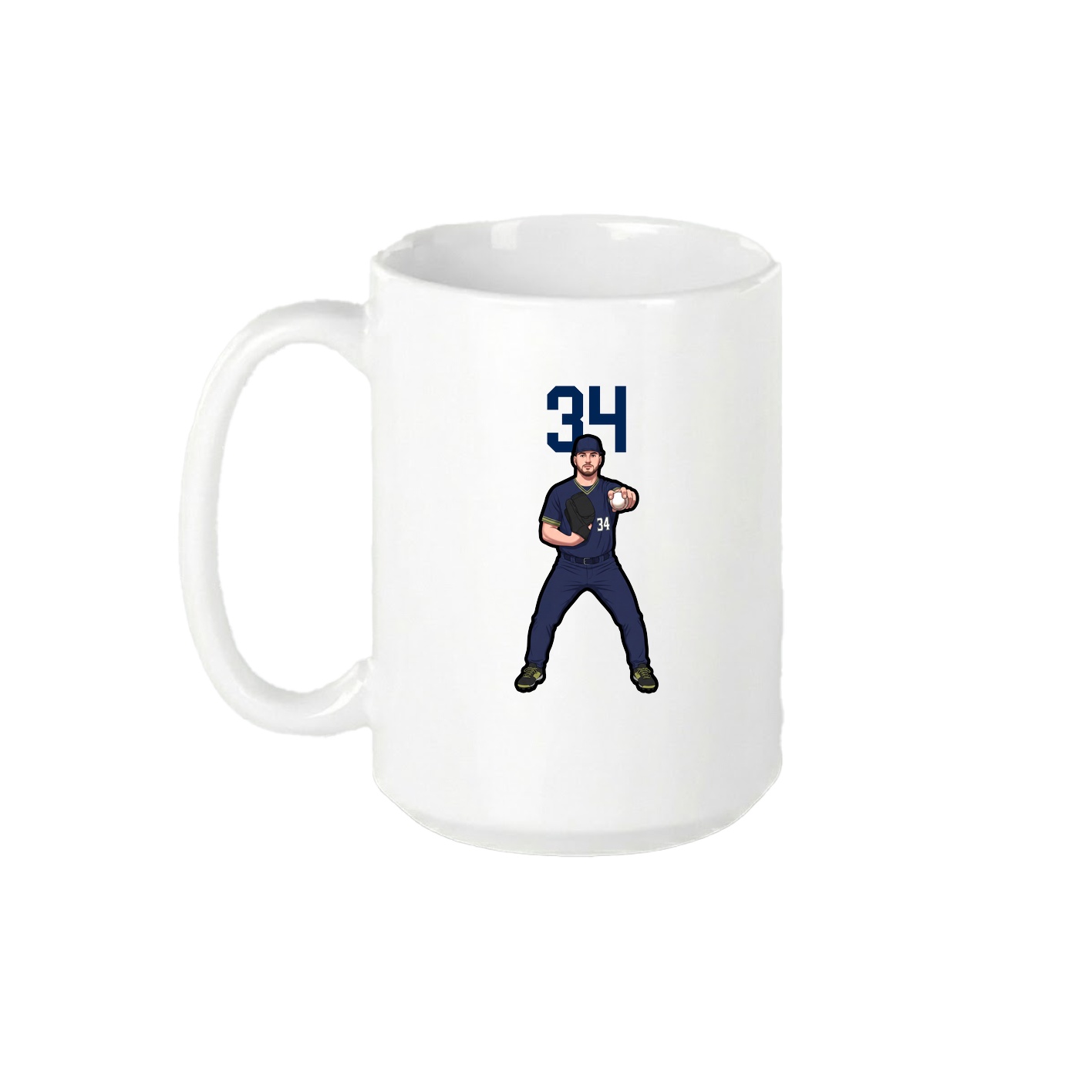 15oz Coffee Mug — Number Top in White
