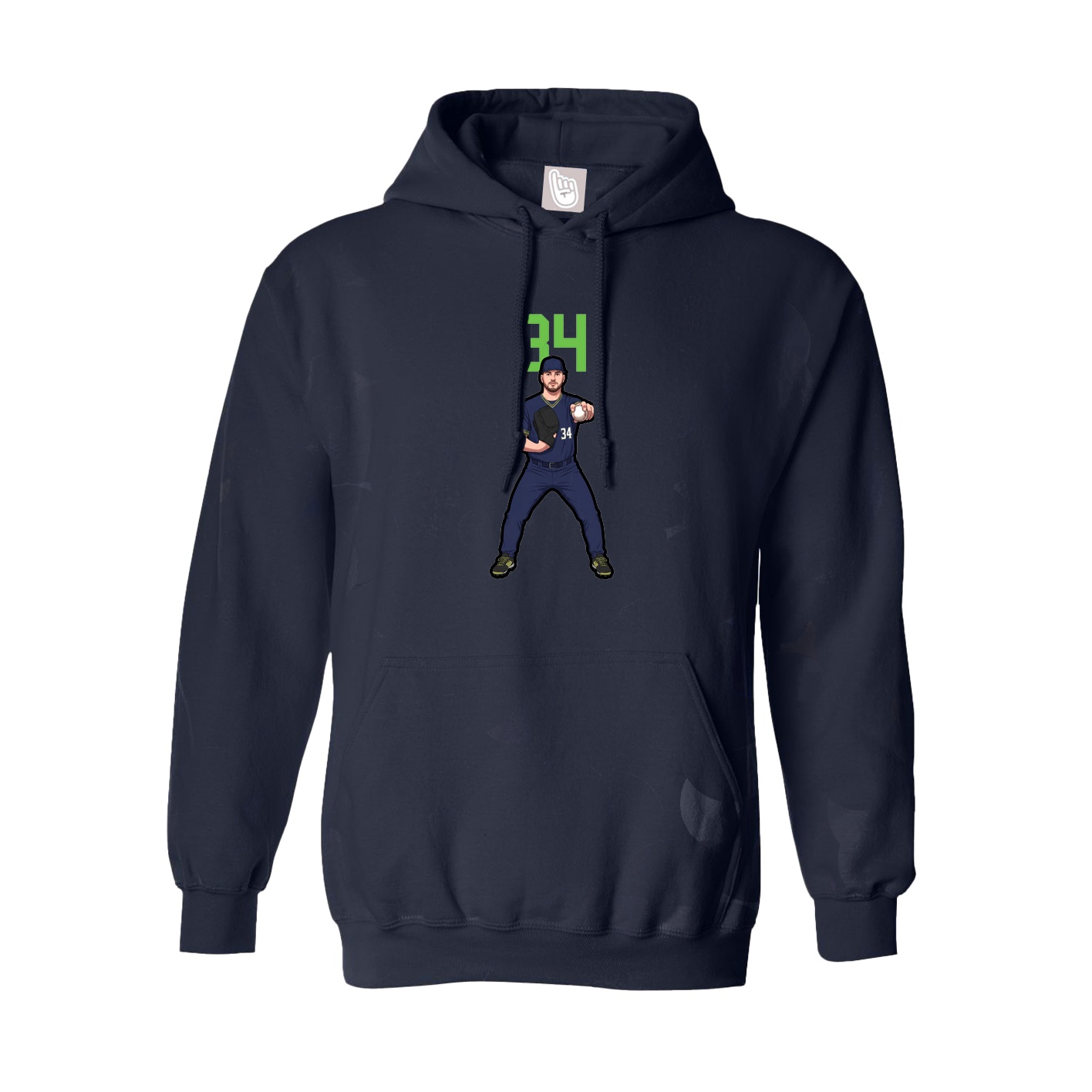Hoodie — Number Top in Navy