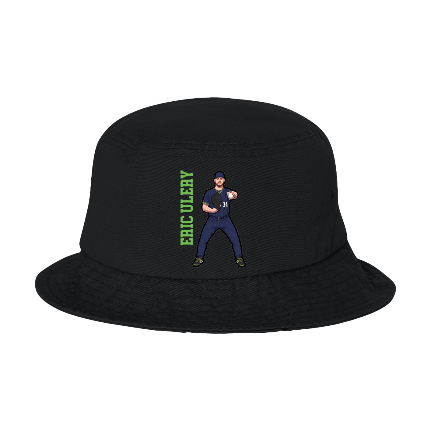 Bucket Cap — Name Vertical in Black