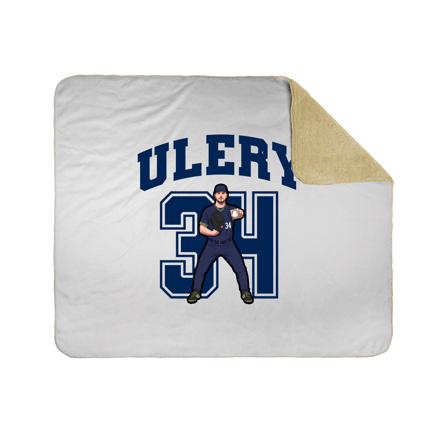 Throw Blanket — Number in White