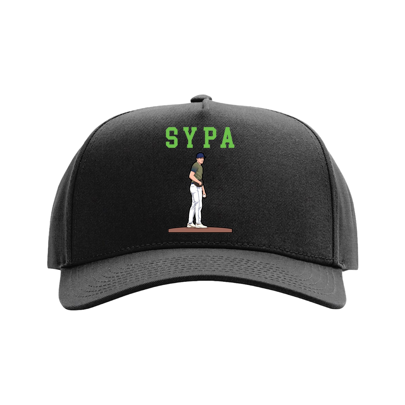 Full Fabric Five-Panel Champ Cap — Shirsey in Black