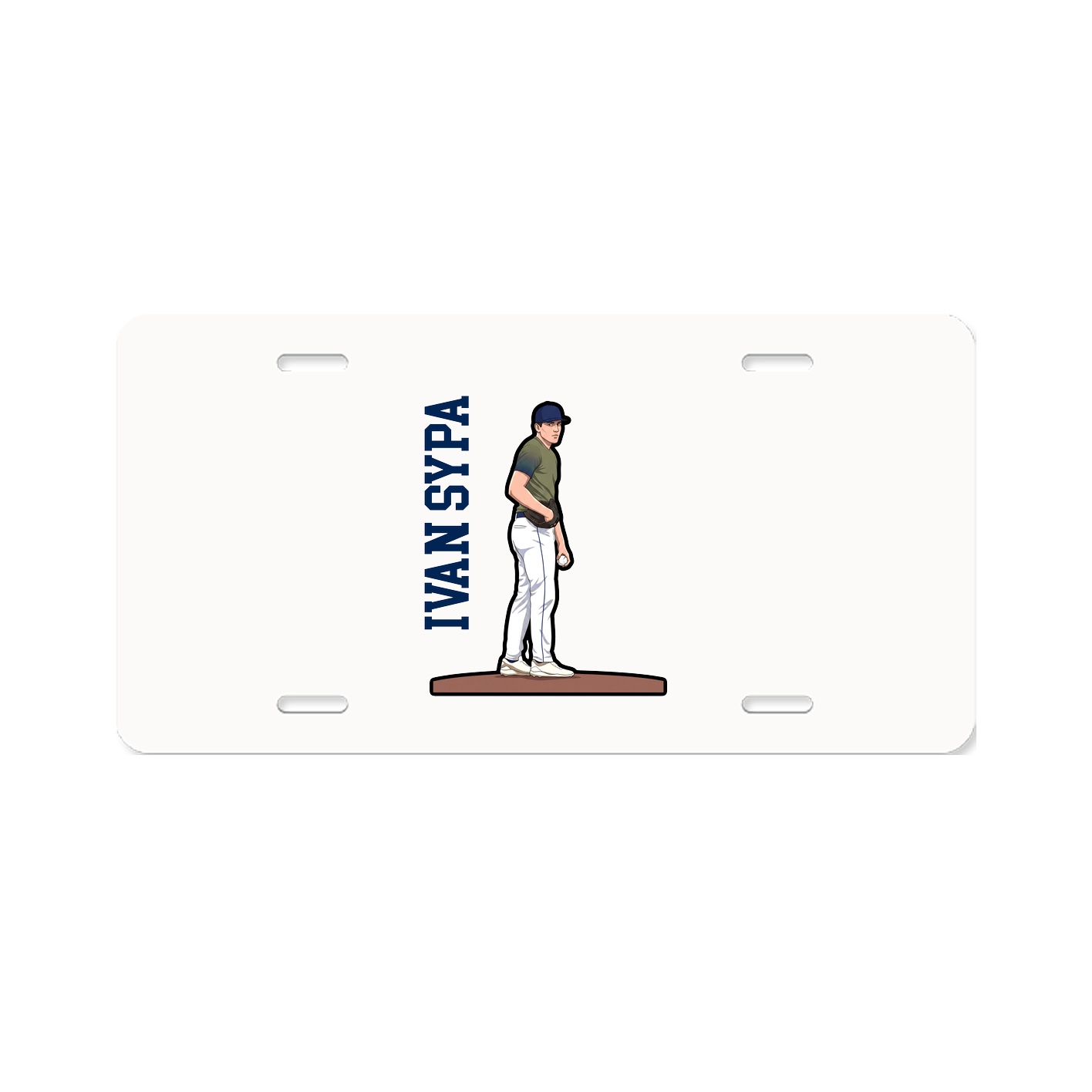 License Plate — Name Vertical in Classic