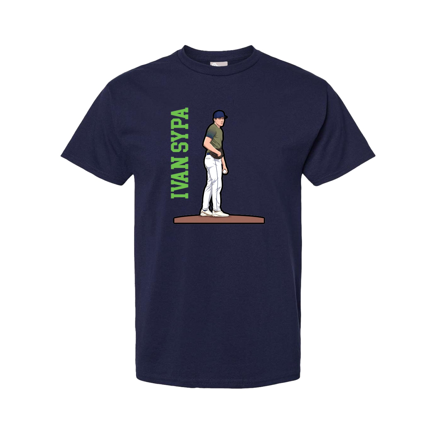 Tee — Name Vertical in Navy