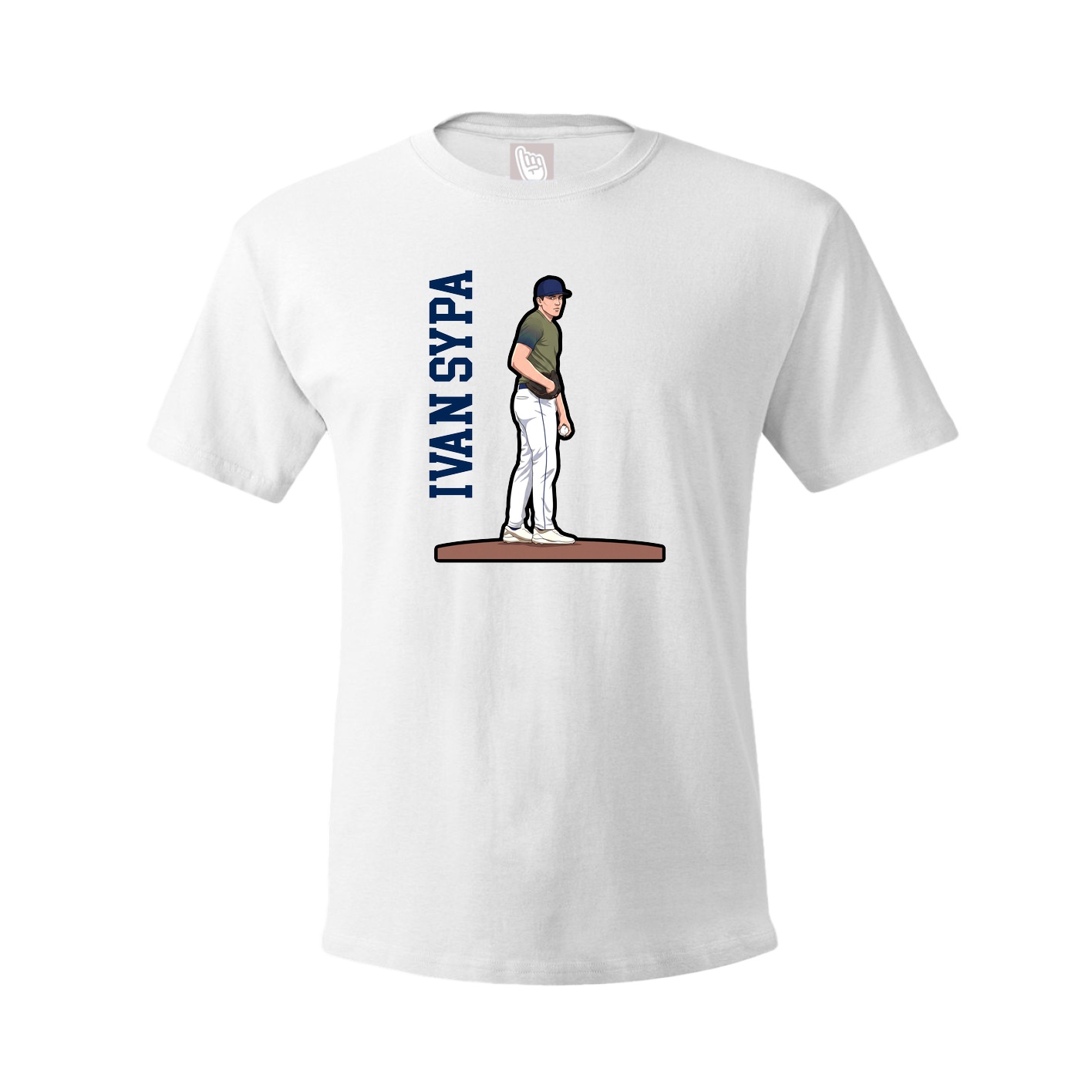 Youth Tee — Name Vertical in White
